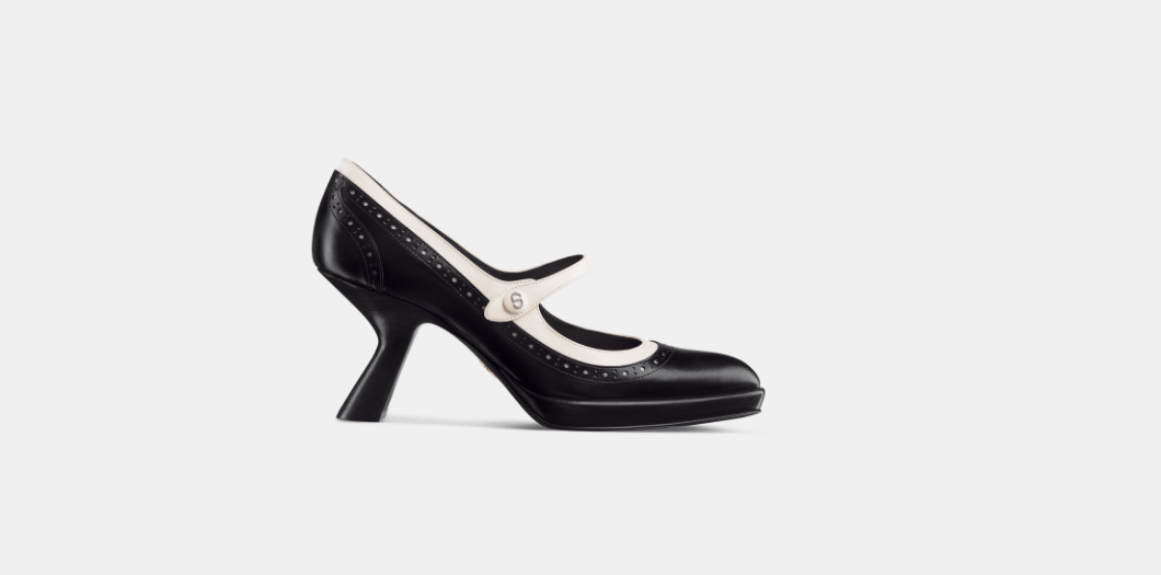 o1w1db10624 Perforated Calfskin Spectadior Pump