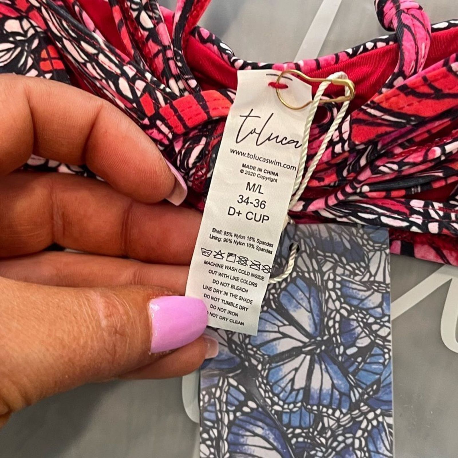 Vintage NWT Toluca Amina Bikini Top Waist Wrap Triangle Size M/L Size M / US 6-8 / IT 42-44 - 7 Thumbnail