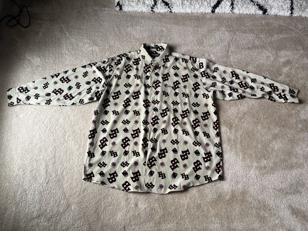 Fubu × Vintage Vintage Fubu polyester all over print logo shirt Size US XXL / EU 58 / 5 - 1 Thumbnail