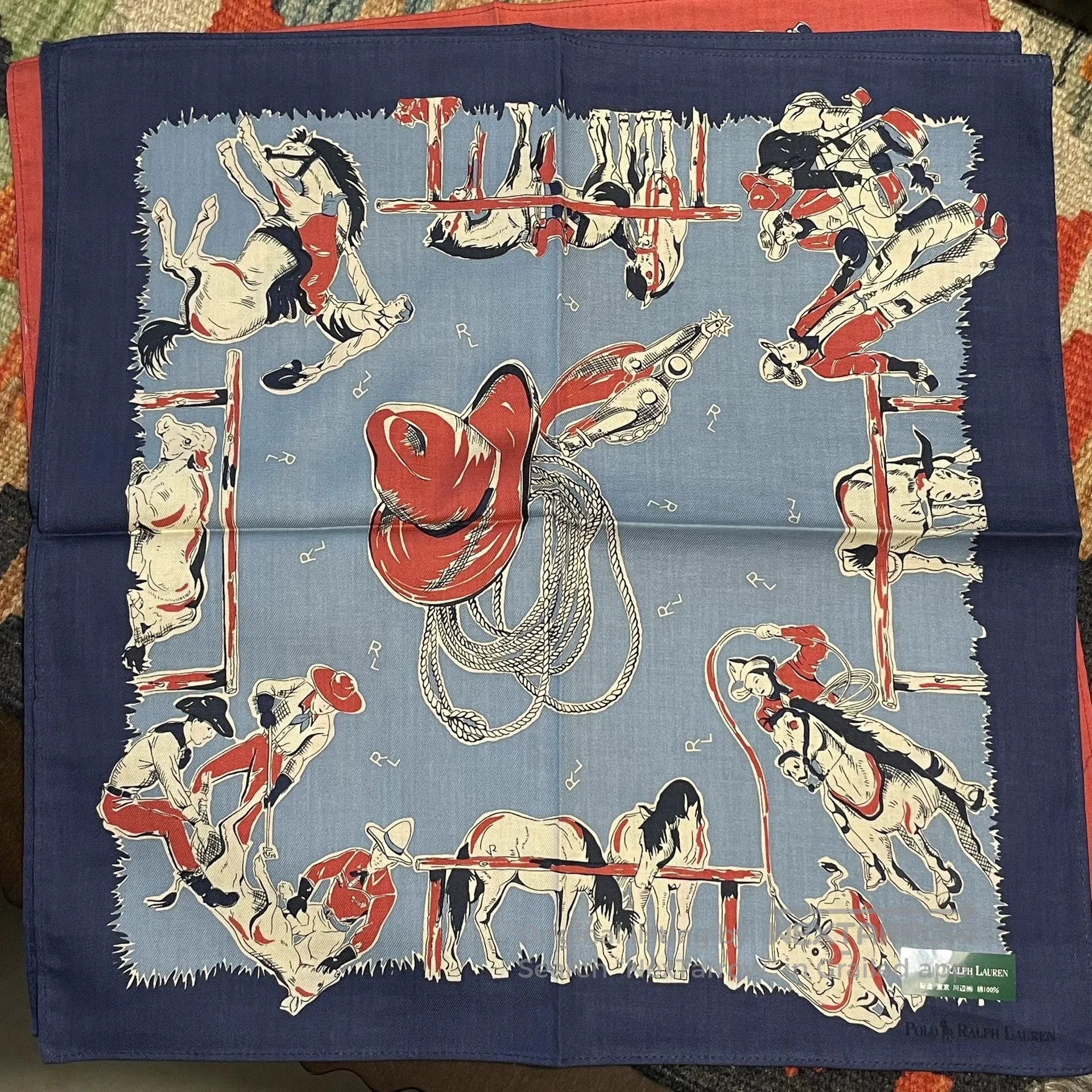 RRL Ralph Lauren Ralph Lauren Polo Square Scarf. Size ONE SIZE - 5 Thumbnail