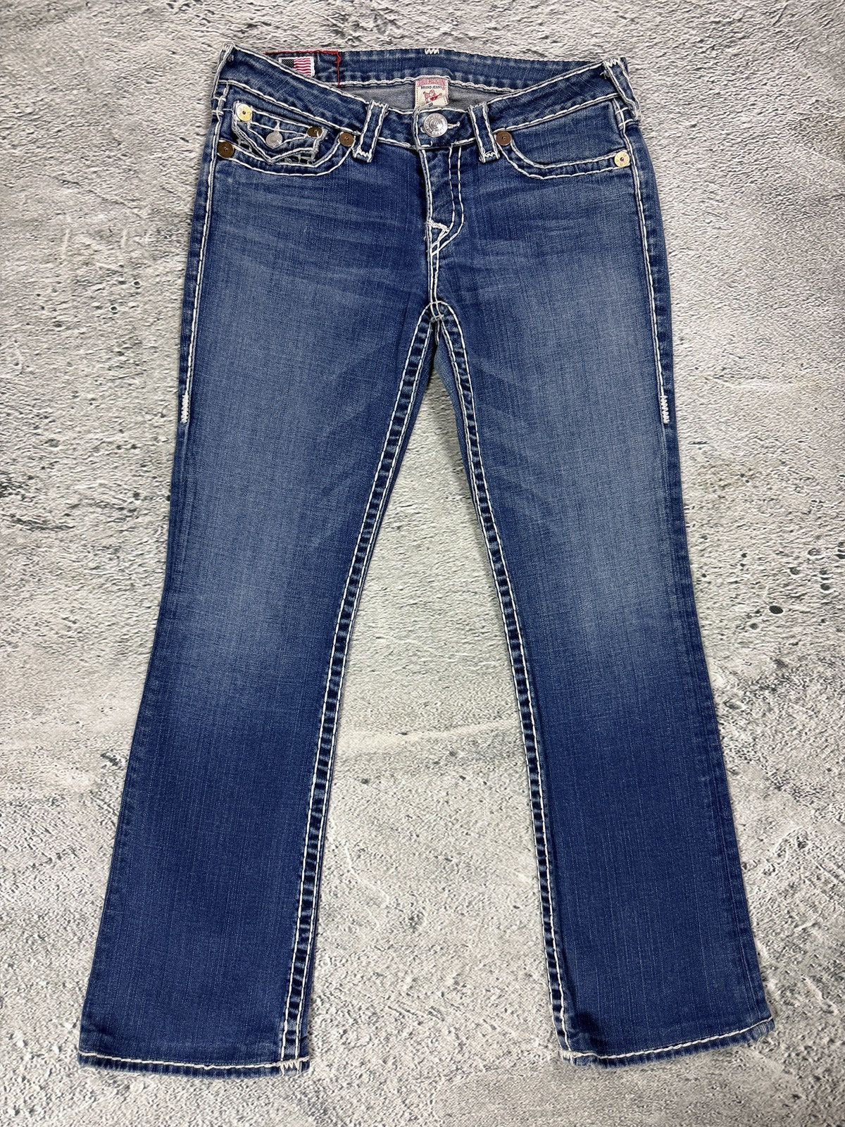 True Religion True Religion blue jeans white thick stitching Billy Size 30" / US 8 / IT 44 - 2 Thumbnail