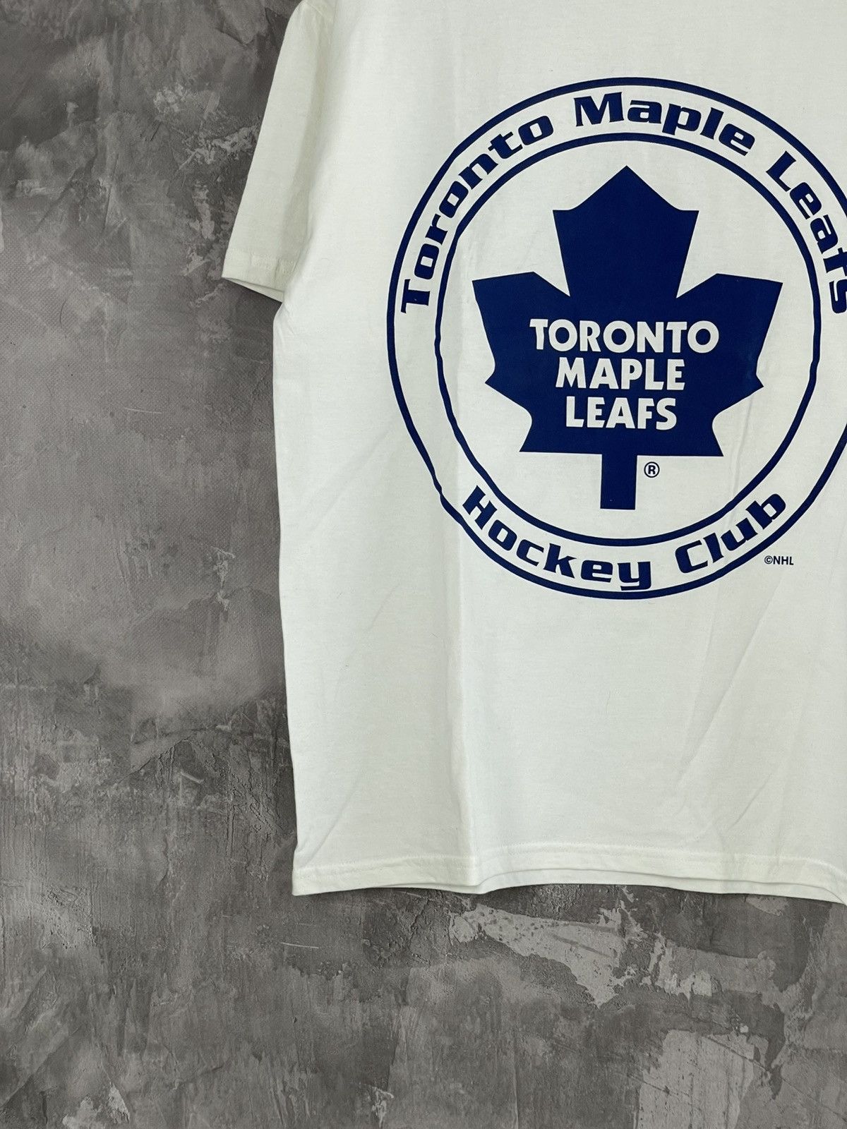 NHL × Vintage Vintage 1990s Toronto Maple Leafs NHL Hockey Graphic T Shirt Size US M / EU 48-50 / 2 - 5 Thumbnail