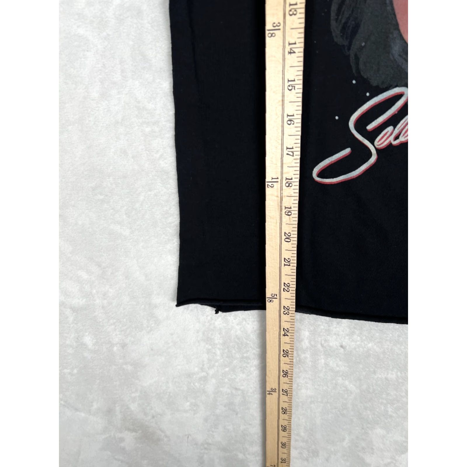 Etro VINTAGE Selena T-Shirt Shortsleeve Crew Neck Cropped Women's L Black Cotton La Leyenda 90s Music Century Size L / US 10 / IT 46 - 3 Thumbnail
