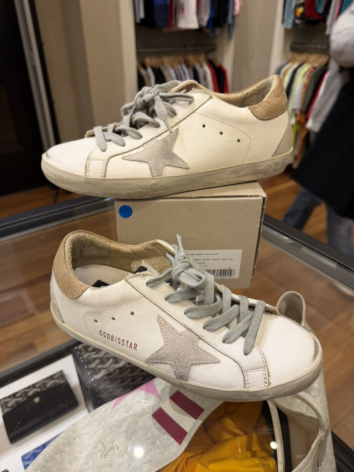 Golden Goose Golden Goose SuperStar Low Top -White Beige Size US 7 / IT 37 - 3 Thumbnail