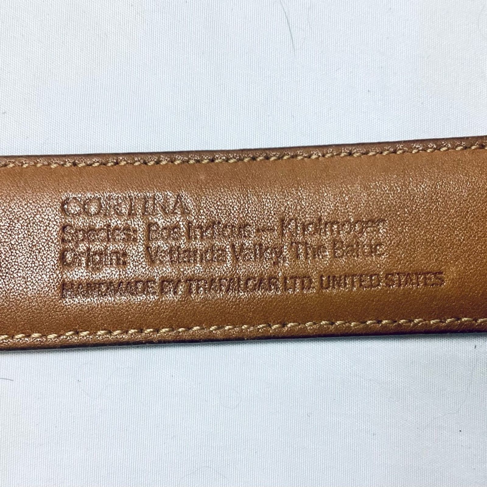 Trafalgar Trafalgar Classic 30mm Cortina Brown Leather Belt Size 40 - 6 Thumbnail