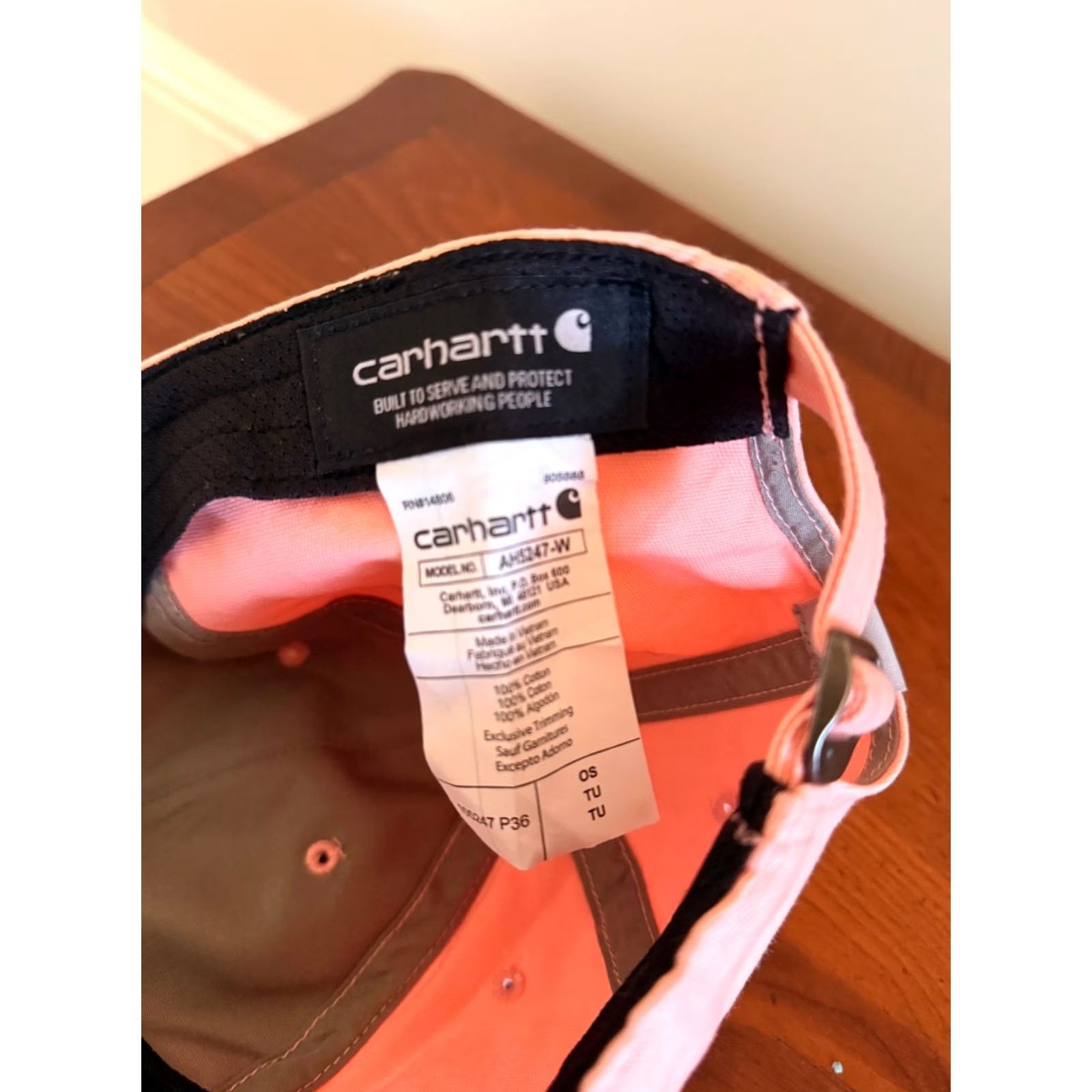 Carhartt Carhartt Force Women's Canvas Script Adjustable Hat Cap Light Pink Size ONE SIZE - 5 Thumbnail