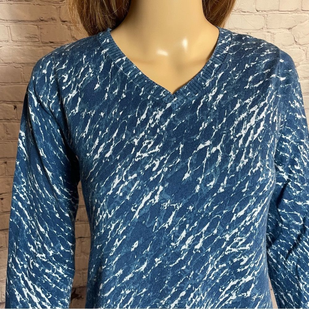 Other NEW LOGO by Lori Goldstein Cotton Cashmere V-Neck Sweater S Size XXS / US 00 / IT 34 - 2 Thumbnail