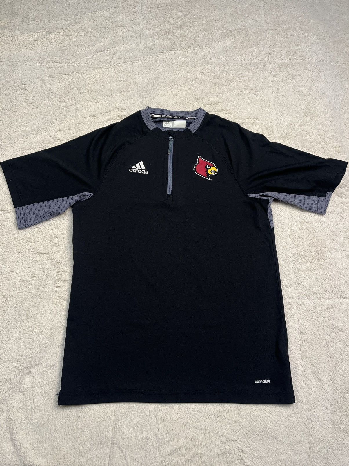 Adidas Adidas NCAA Louisville Cardinals Team Issued Pullover Warmup Size US S / EU 44-46 / 1 - 1 Thumbnail