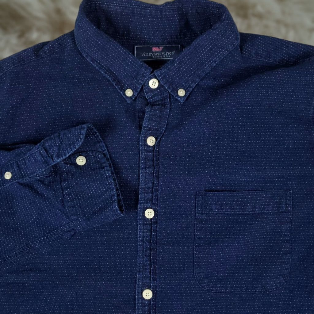 Vineyard Vines Vineyard Vines Shirt Mens L Blue Slim Fit Murray Button Up Long Sleeve Size US L / EU 52-54 / 3 - 1 Thumbnail