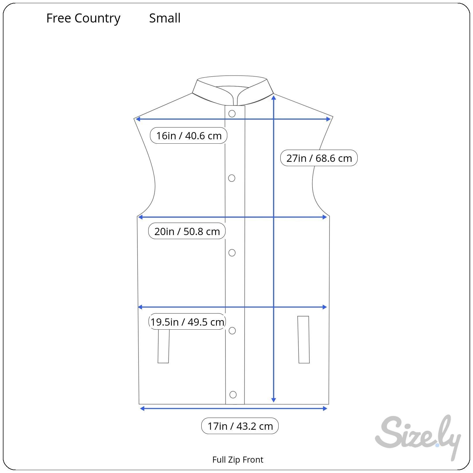 Free Country Free Country Mens Small Navy Full-Zip Fleece Vest With Pocke Size US S / EU 44-46 / 1 - 2 Thumbnail