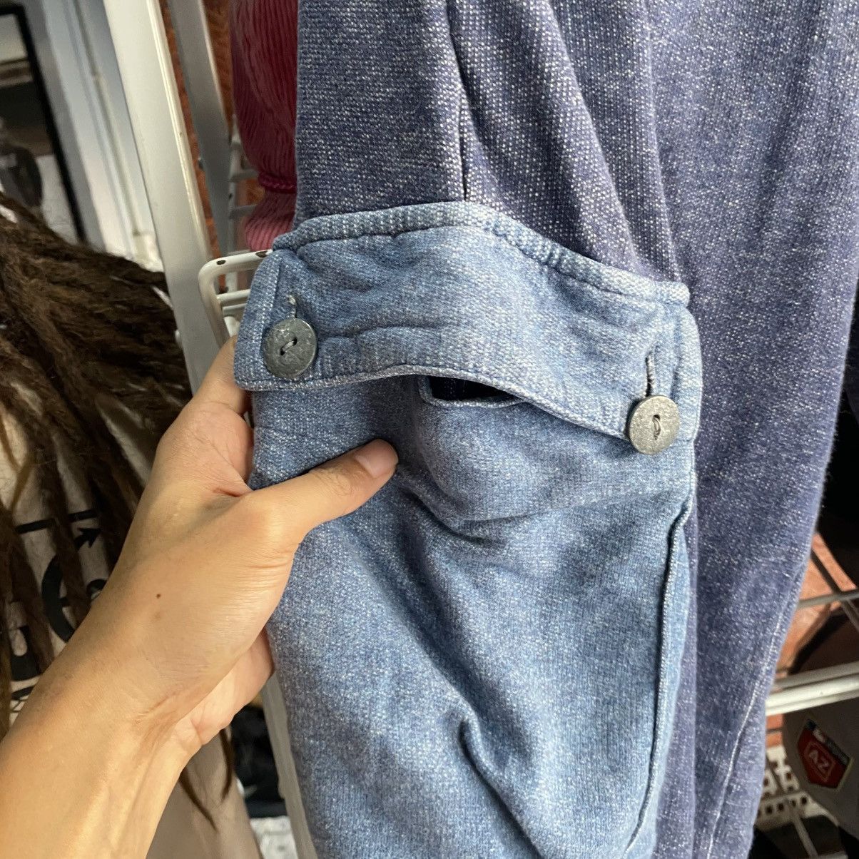 Needles Needles H.D. BDU SweatPants Denim Patchwork Drawstring Blue Size US 32 / EU 48 - 8 Thumbnail