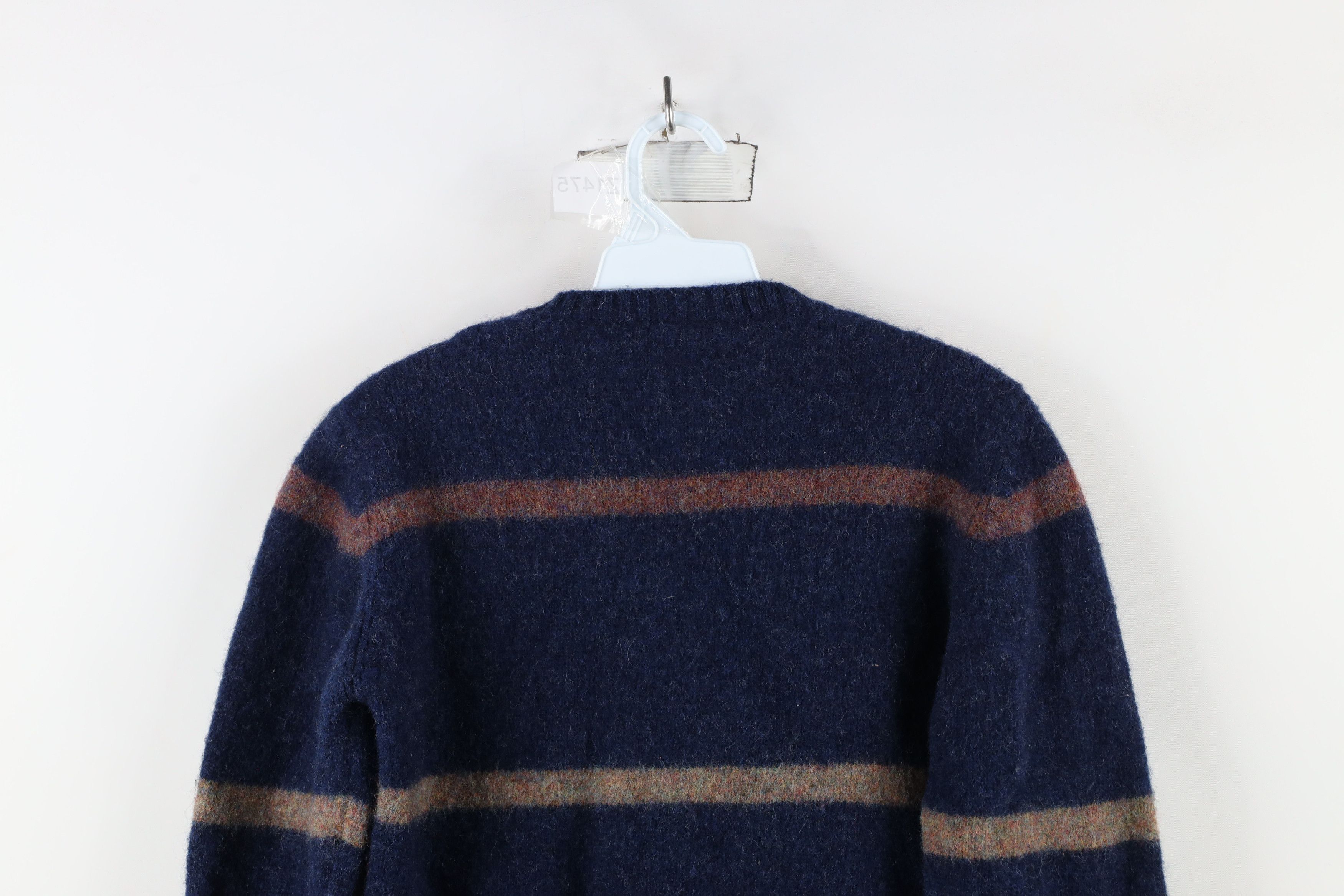 Ralph Lauren × Vintage Vintage 90s Chaps Ralph Lauren Argyle Striped Knit Sweater Size L / US 10 / IT 46 - 10 Thumbnail