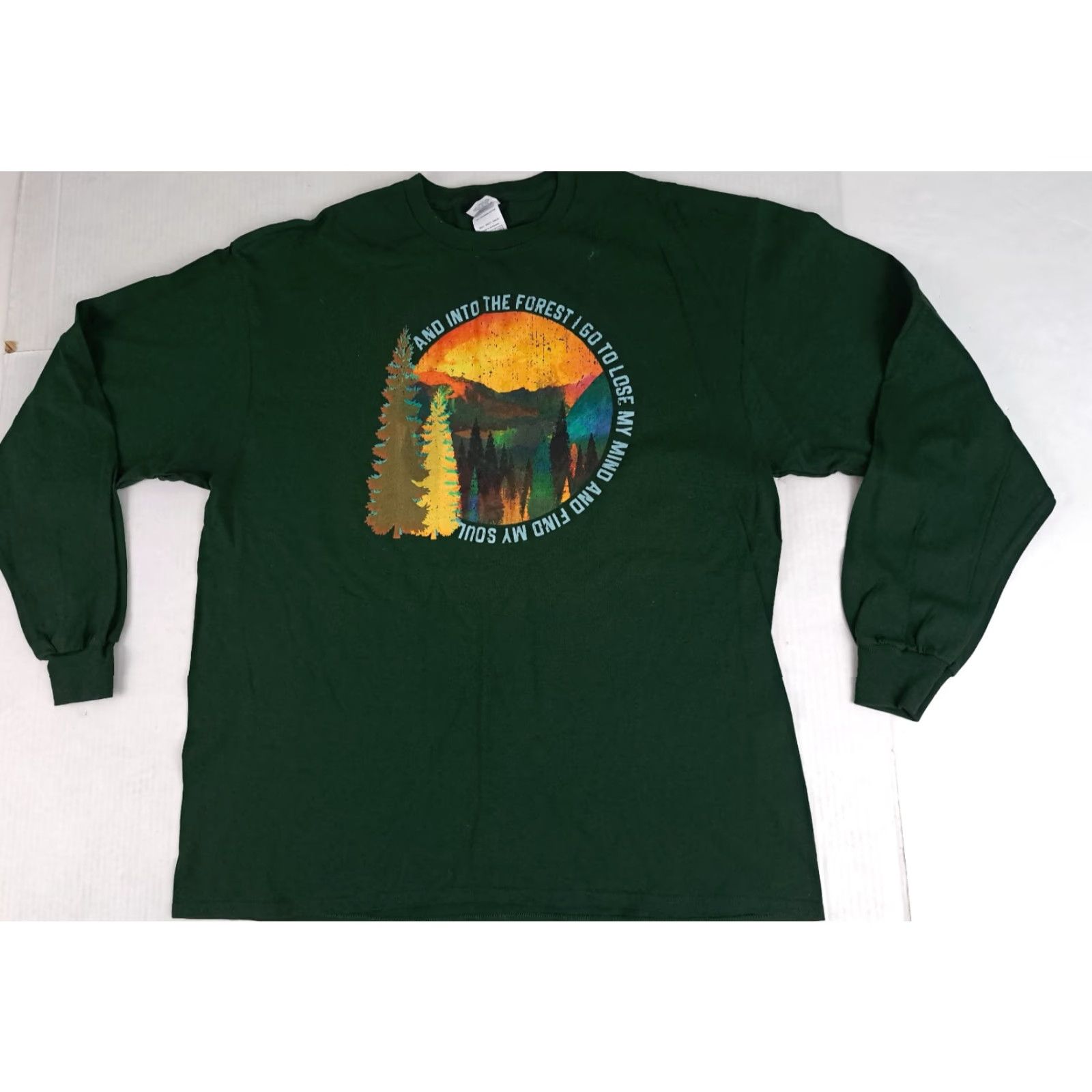 Delta VINTAGE Delta Pro Weight T-Shirt Canvas Cotton Green 90s Camping Long Sleeve XL Unisex Adults Mens Womens Boys Girls Size US XL / EU 56 / 4 - 3 Thumbnail