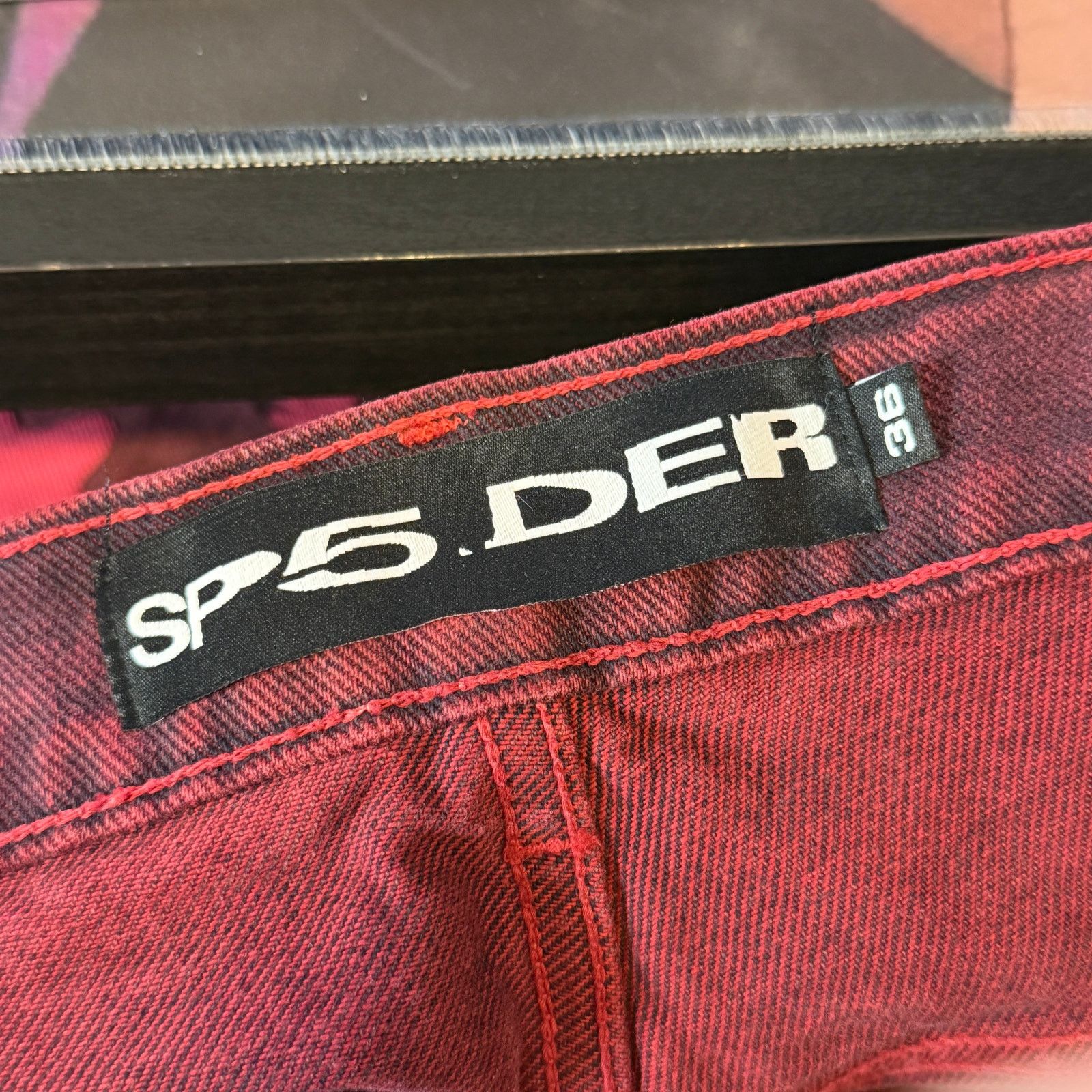 Sp5der SP5DER Beluga Denim Jeans Red Size US 36 / EU 52 - 3 Thumbnail
