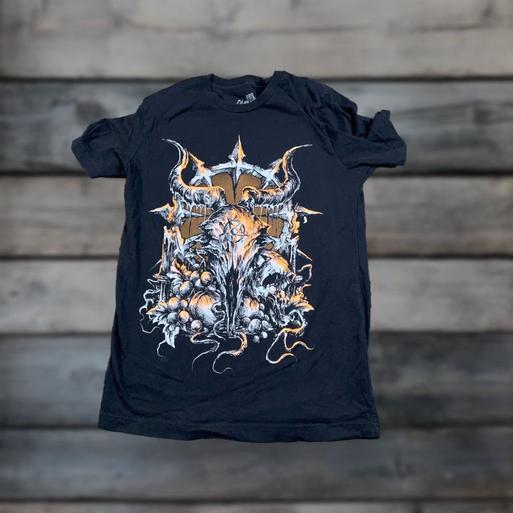 Vintage Super Diabolical T-Shirt Women's Medium Black Pentagram Goth Print Skull Graphic Size M / US 6-8 / IT 42-44 - 1 Thumbnail