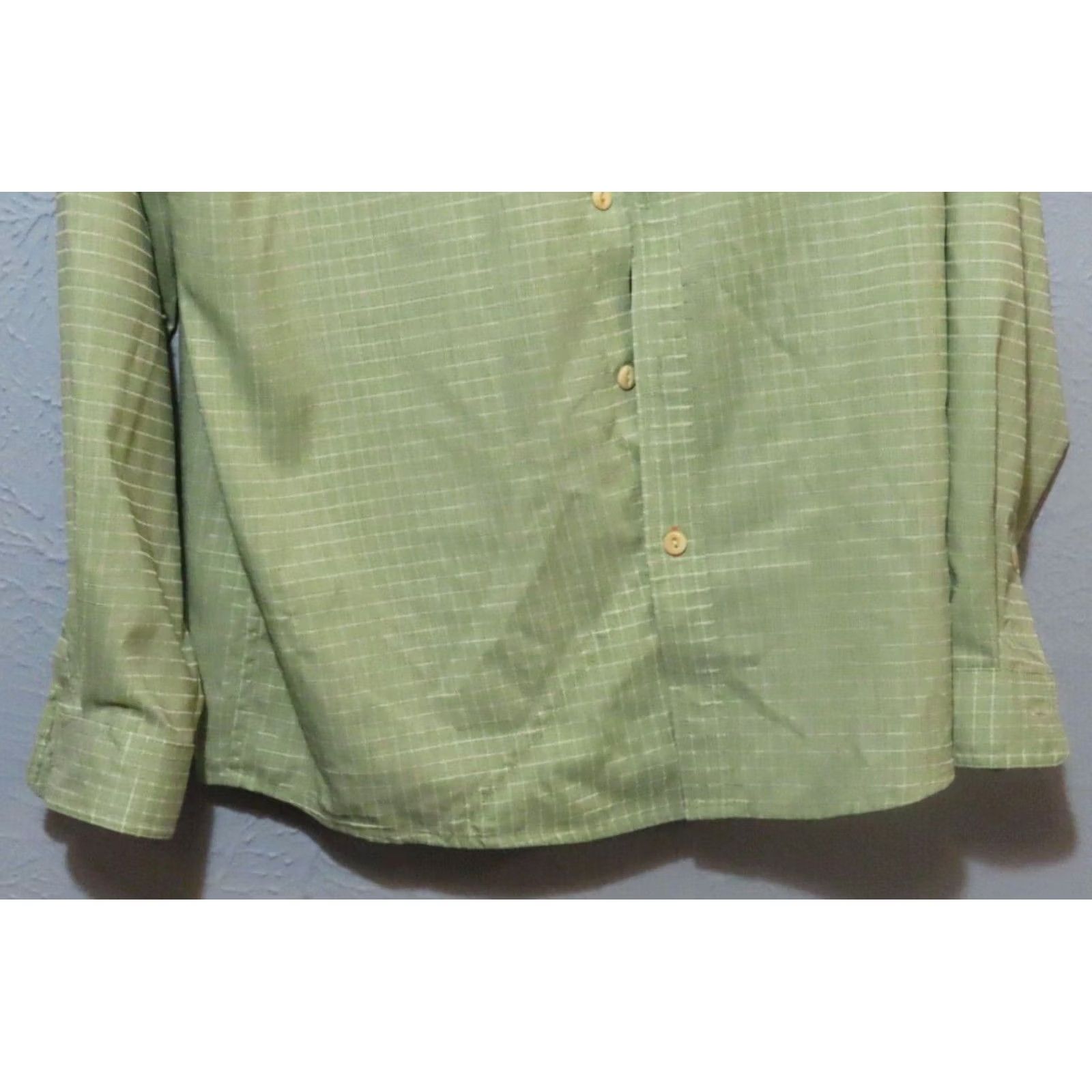 Orvis Orvis Shirt Men's Medium Green White Striped Button-Down Long Sleeve Shirt Size US M / EU 48-50 / 2 - 2 Thumbnail