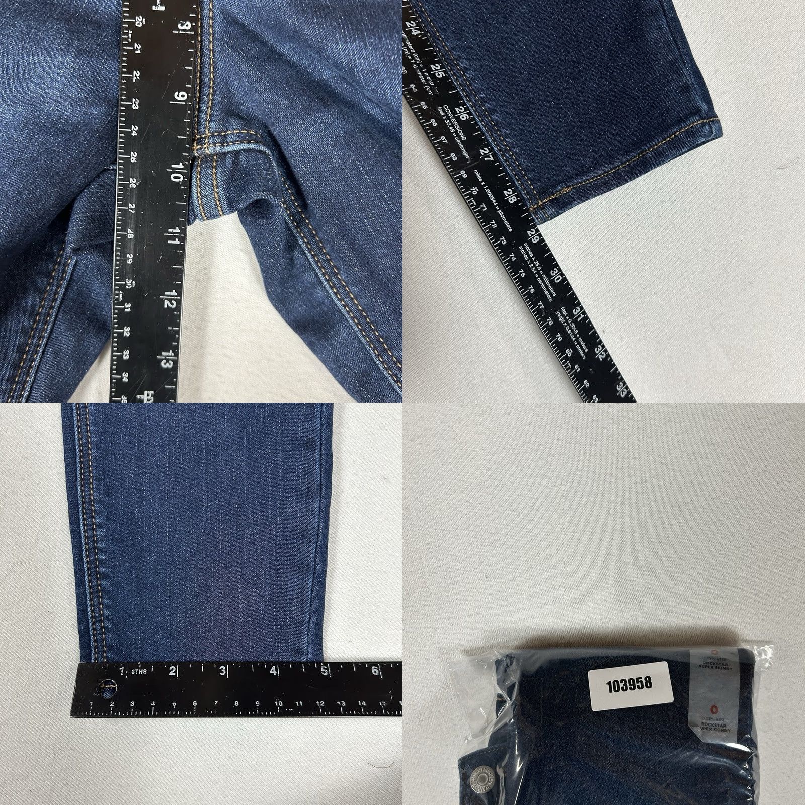 Old Navy Old Navy Jeans Womens 0 High Rise Skinny 5-Pocket Denim Blue Stretch Pockets Modern Regular Rise Jeans Size 25" / US 0 / IT 36 - 9 Thumbnail