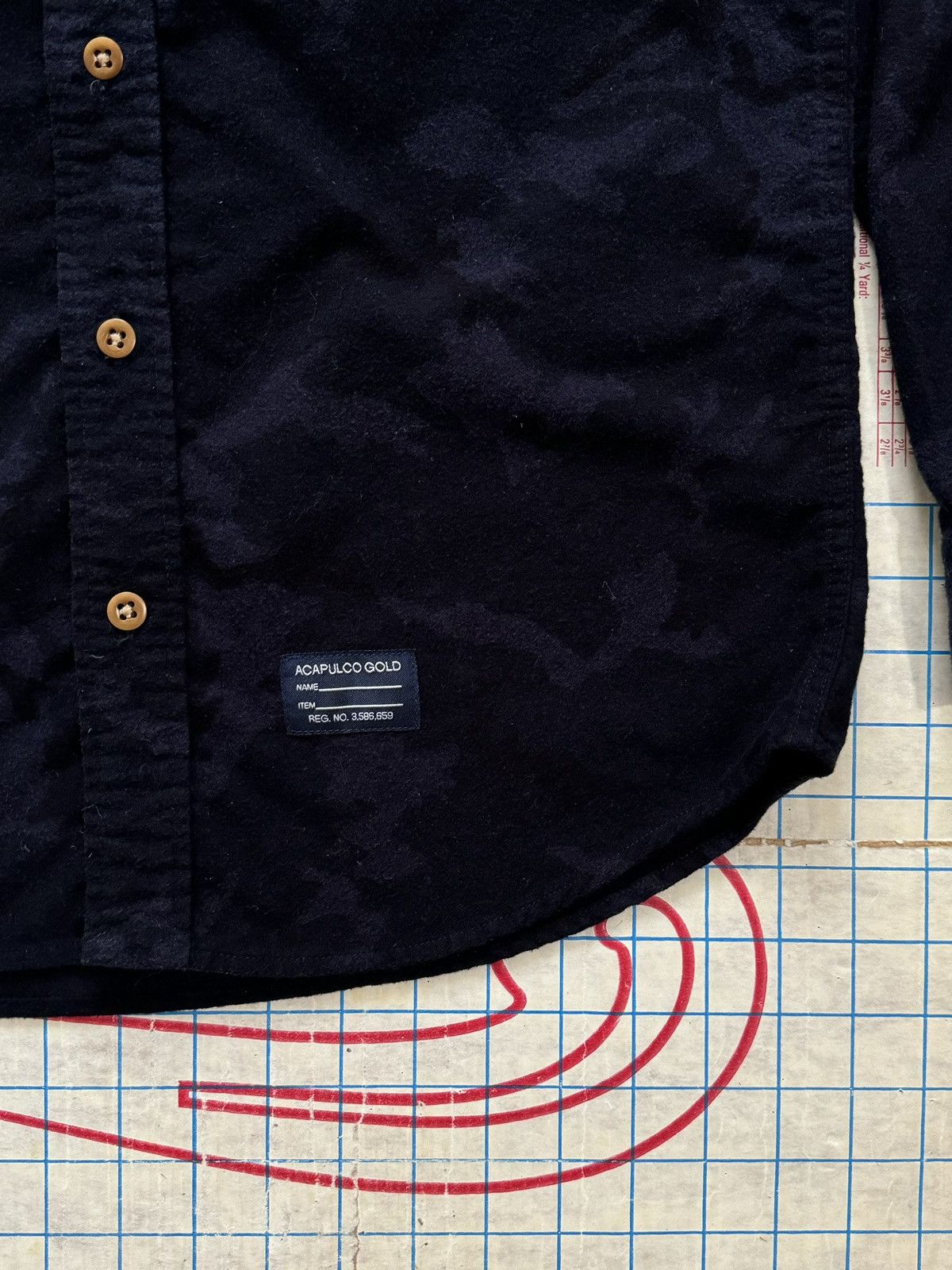 Acapulco Gold Acapulco Gold Dark Navy Camo Button Up Shirt Small Size US S / EU 44-46 / 1 - 4 Thumbnail
