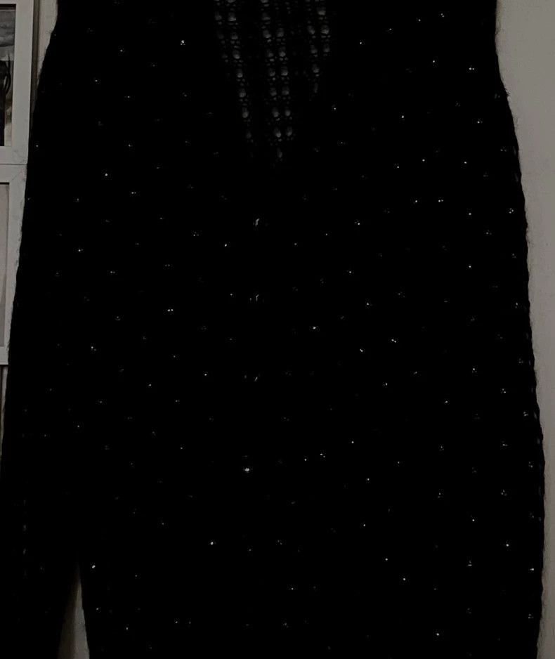 Saint Laurent Paris Elegant Black Wool Cardigan with Swarovski Crystals-2505 Size US M / EU 48-50 / 2 - 7 Thumbnail