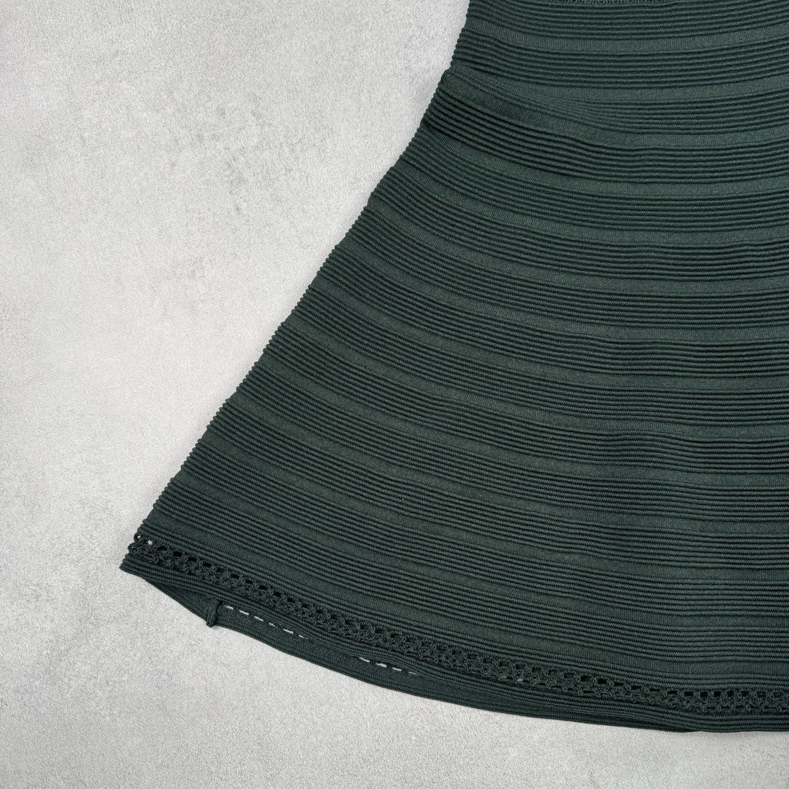 Sandro Sandro Kady A-line Dress With Eyelet Detail Size Green Mini Size XS / US 0-2 / IT 36-38 - 21 Thumbnail