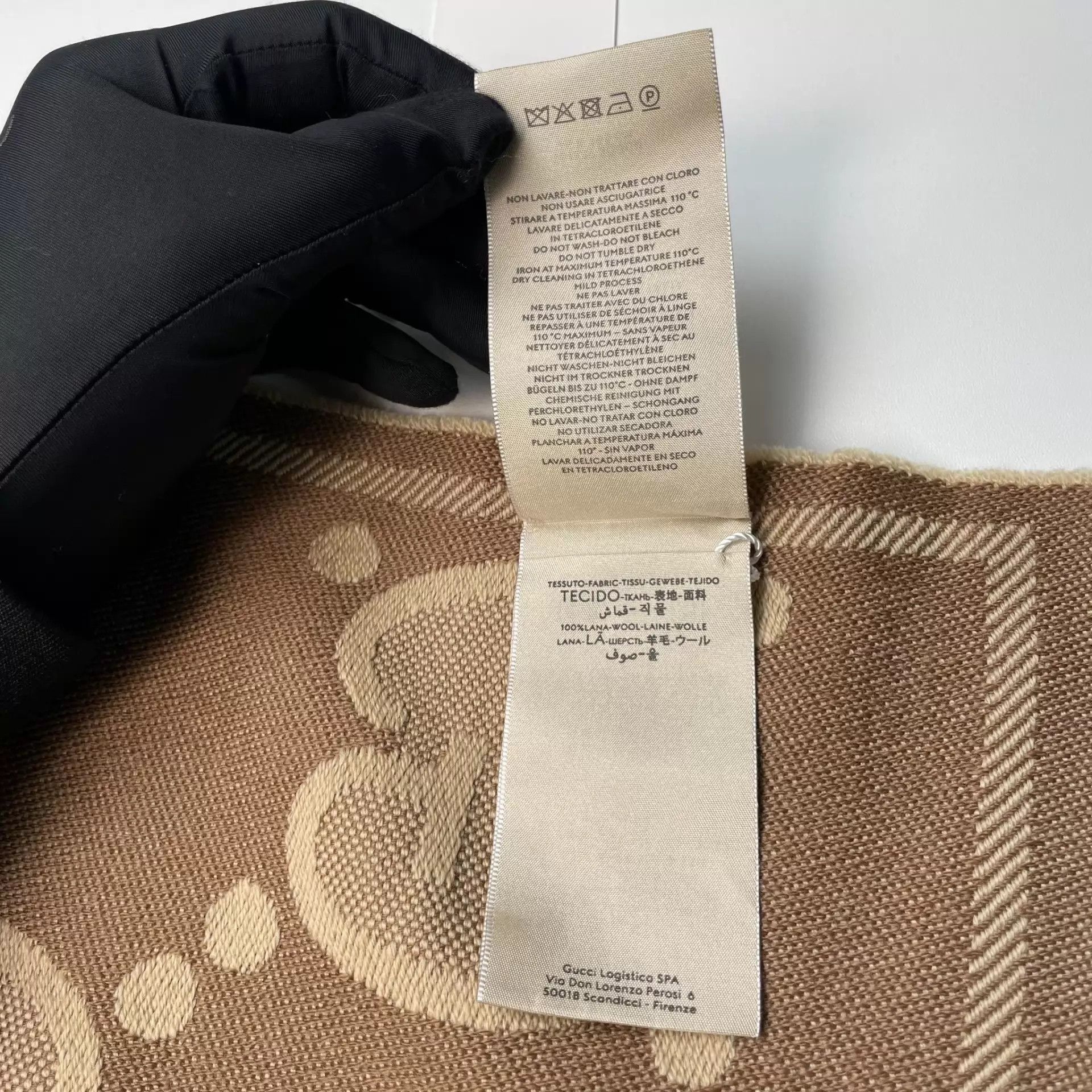 Gucci Gucci GG Monogram Wool Double Face Scarf Brown NWT 45x195 Size ONE SIZE - 6 Thumbnail