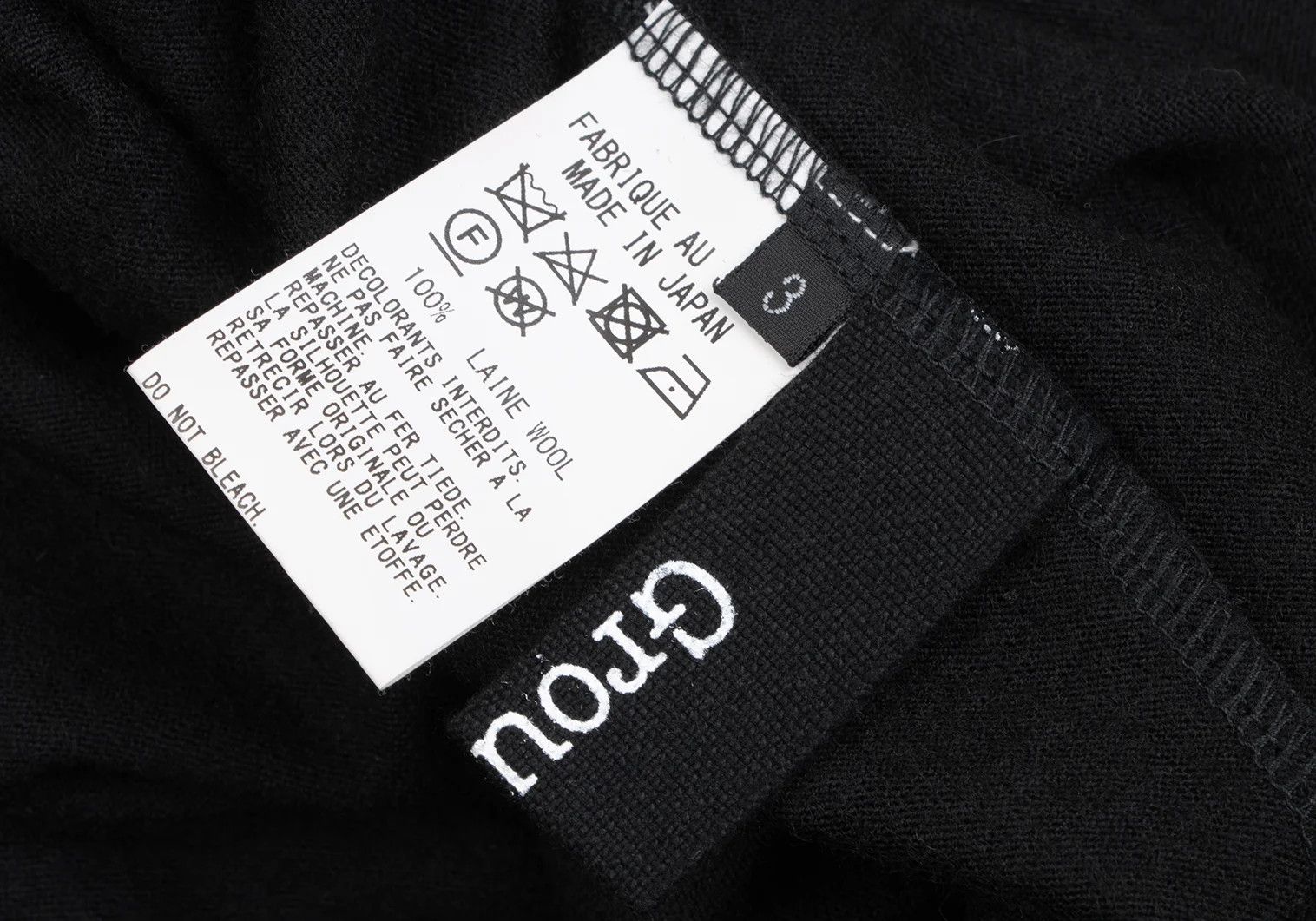 Yohji Yamamoto Wool Turtle Neck Cut Sewn Top with Zipper in Black Size US L / EU 52-54 / 3 - 12 Thumbnail