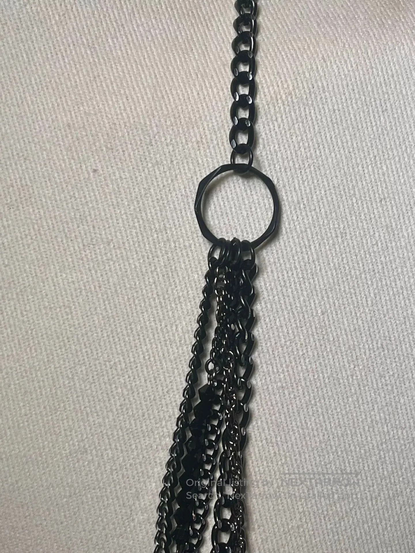 CIVARIZE adjustable black cross necklace with charms. Size ONE SIZE - 8 Thumbnail