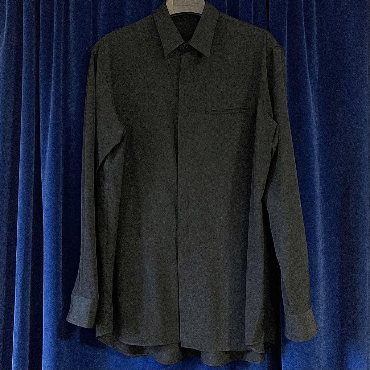 The Row Fili Wool-Twill Shirt in Black