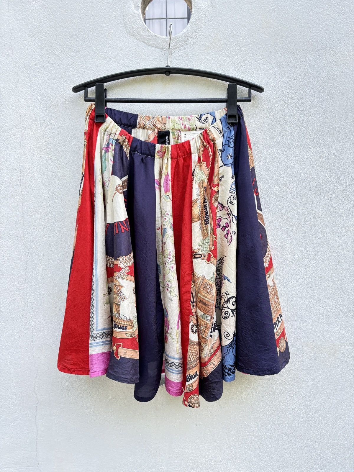 Comme des Garcons vintage scarf pattern skirt