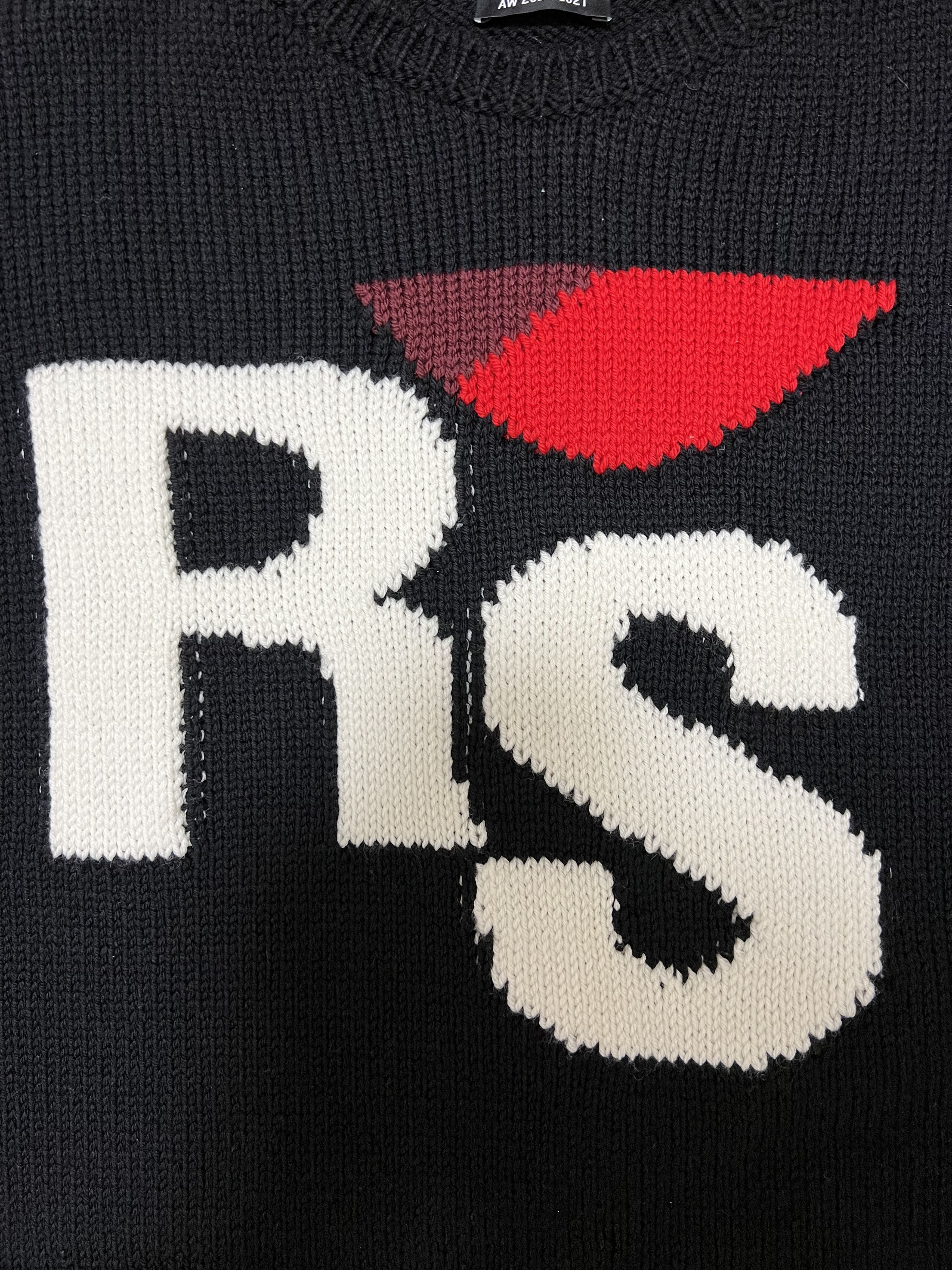 Raf Simons 💚 Raf Simons RS Cropped Wool Sweater Black Medium Size US M / EU 48-50 / 2 - 5 Thumbnail