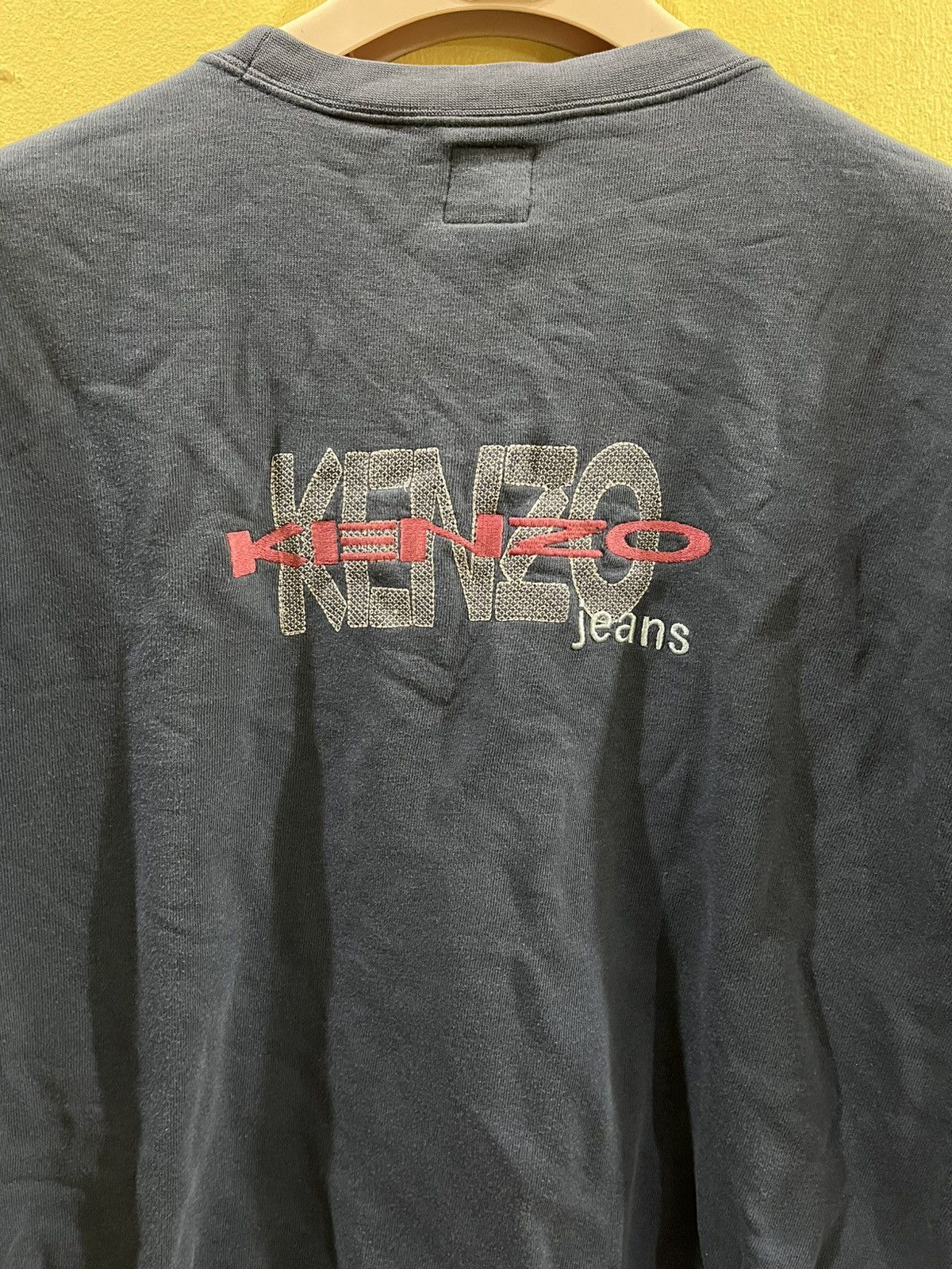 Kenzo vintage Kenzo Jeans spellout embroidery pullover sweatshirt Size US L / EU 52-54 / 3 - 9 Thumbnail