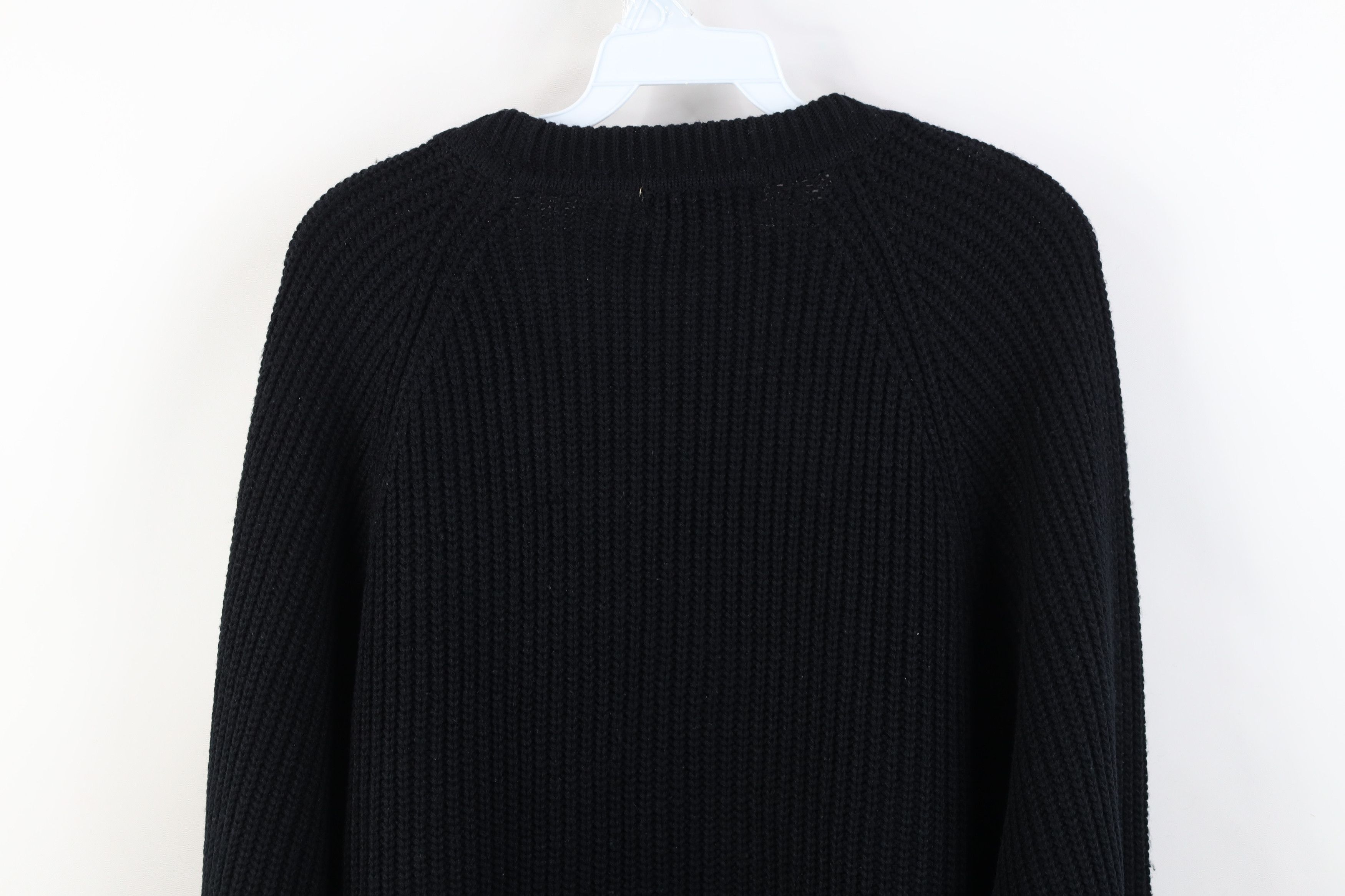 Vintage Vintage 90s Streetwear Chunky Ribbed Knit Sweater Black Size US XL / EU 56 / 4 - 10 Thumbnail