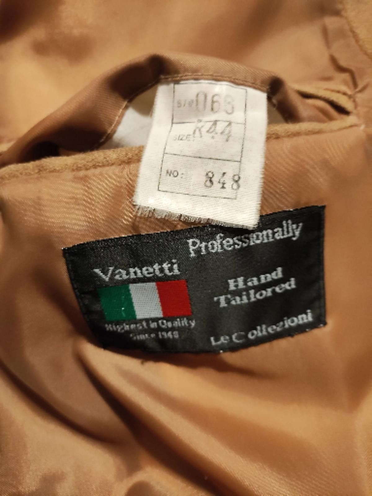 Other Vintage Vanetti Hand-Tailored Beige Suede Blazer Size 44R - 8 Thumbnail