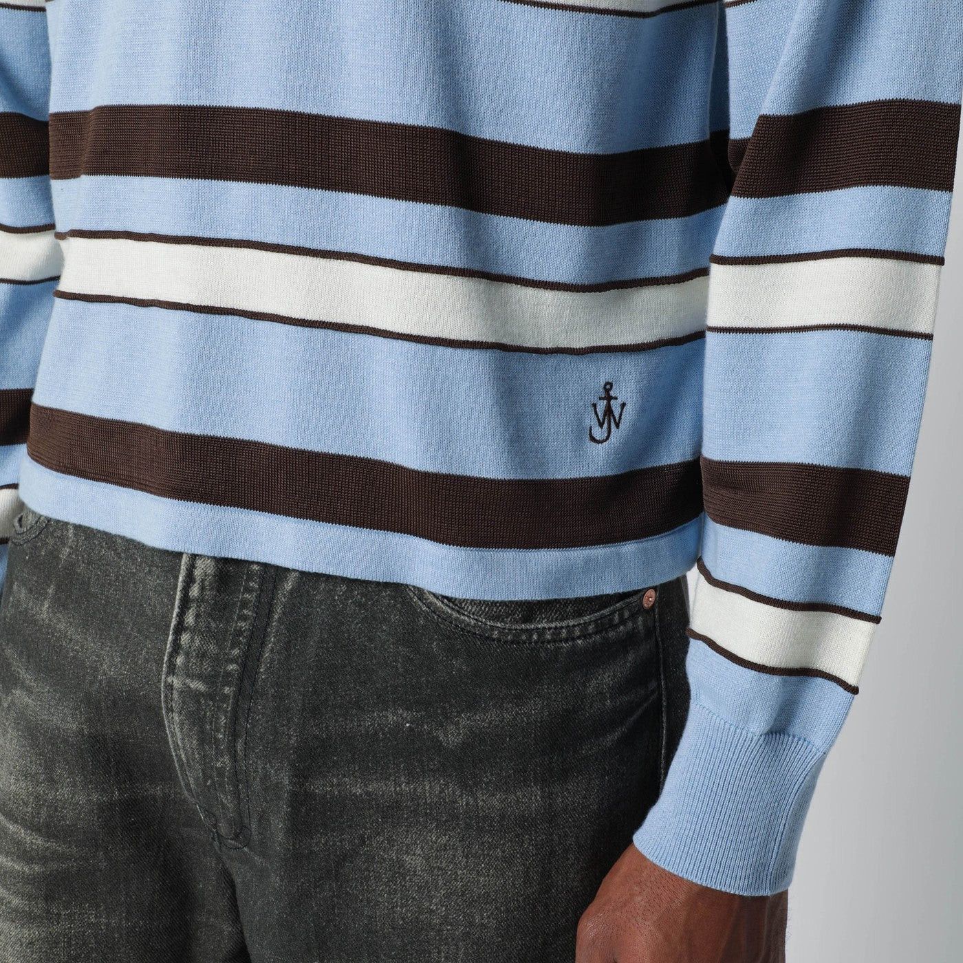 JW Anderson o1d2blof0526 Striped Cotton-blend Polo in Multicolor Size US S / EU 44-46 / 1 - 4 Thumbnail