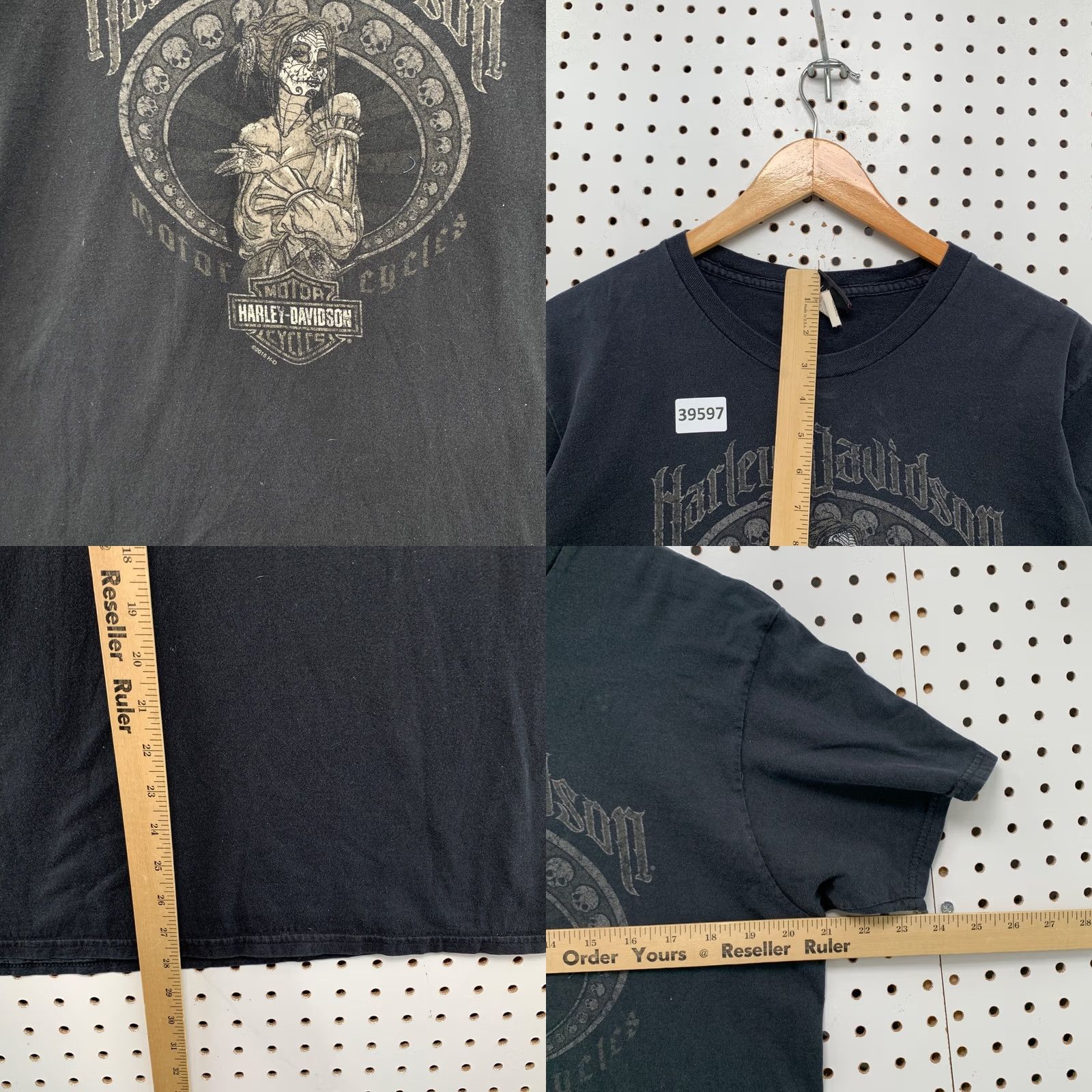 Harley Davidson Harley Davidson Skeleton Shirt Mens Large Black Four Rivers Kentucky 21x28 Size US L / EU 52-54 / 3 - 9 Thumbnail