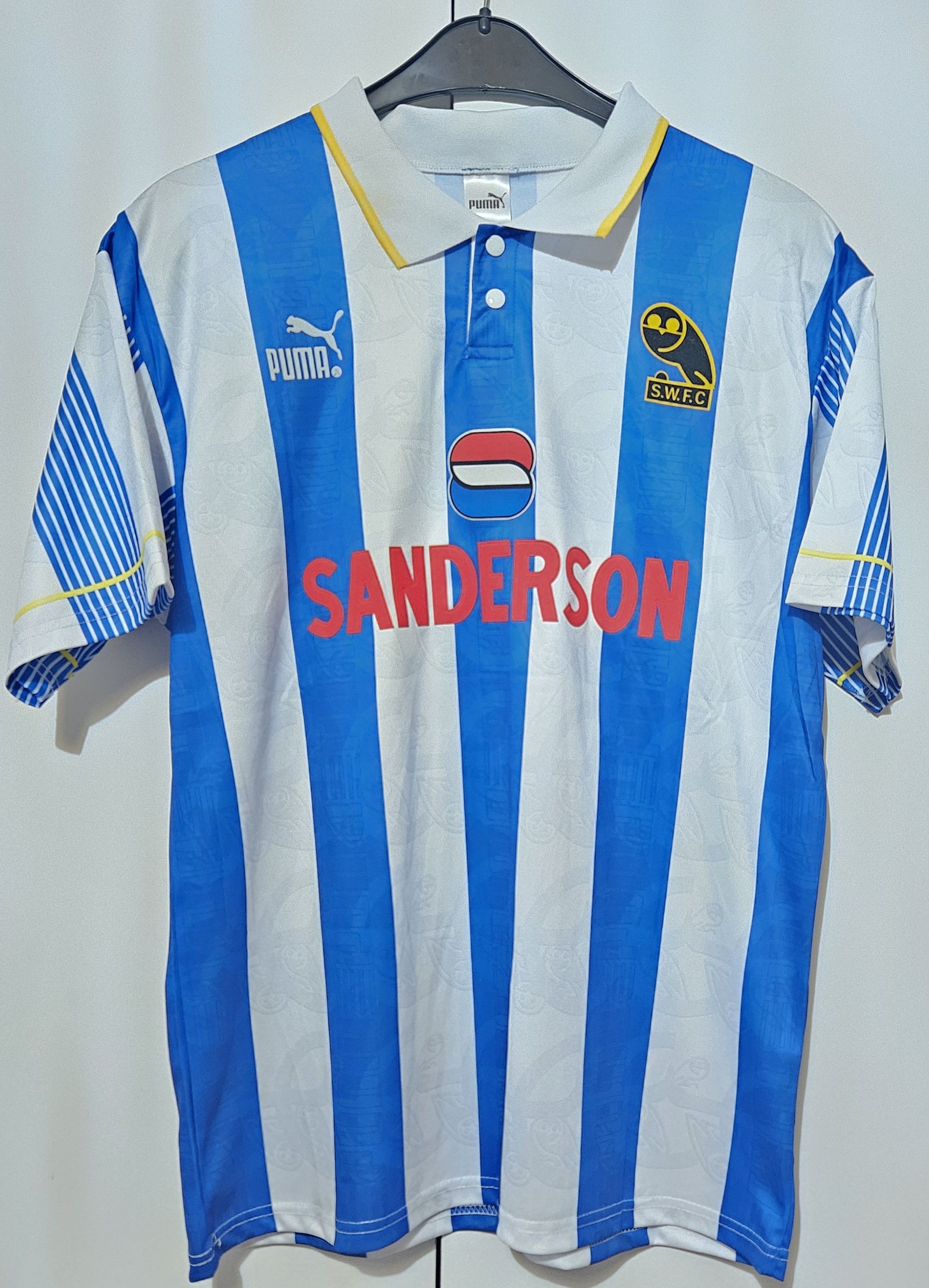 Other Waddle 8 Sheffield Wednesday 1995 Vintage Football Jersey Size US L / EU 52-54 / 3 - 2 Thumbnail