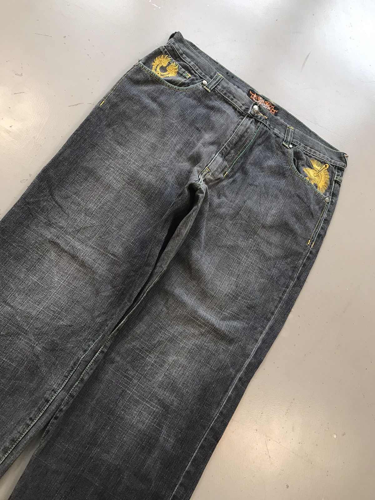 JNCO × Southpole × Vintage Vintage jinzu thread embroidered straight fit denim Size US 38 / EU 54 - 5 Thumbnail