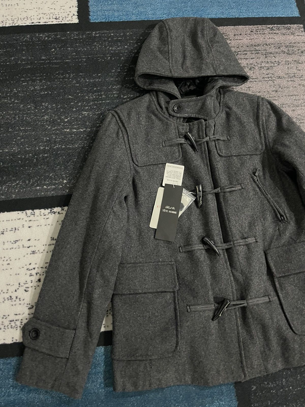 Issey Miyake Tete Homme Issey Miyake Duffle Wool Hoodie Jacket Size US M / EU 48-50 / 2 - 4 Thumbnail