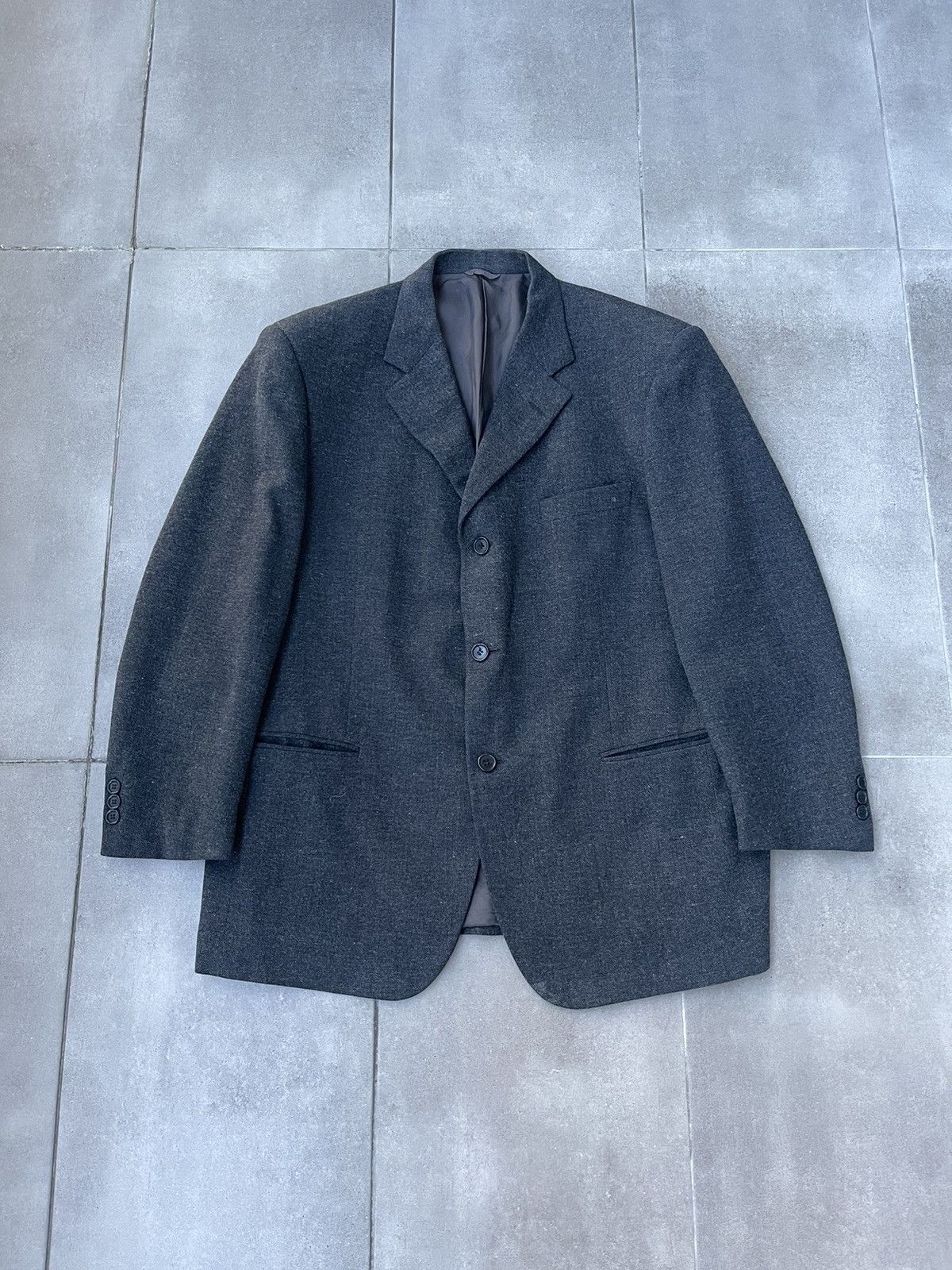 Cerruti 1881 Archive Cerruti 1881 Dark Grey Wool Blazer Size US L / EU 52-54 / 3 - 6 Thumbnail