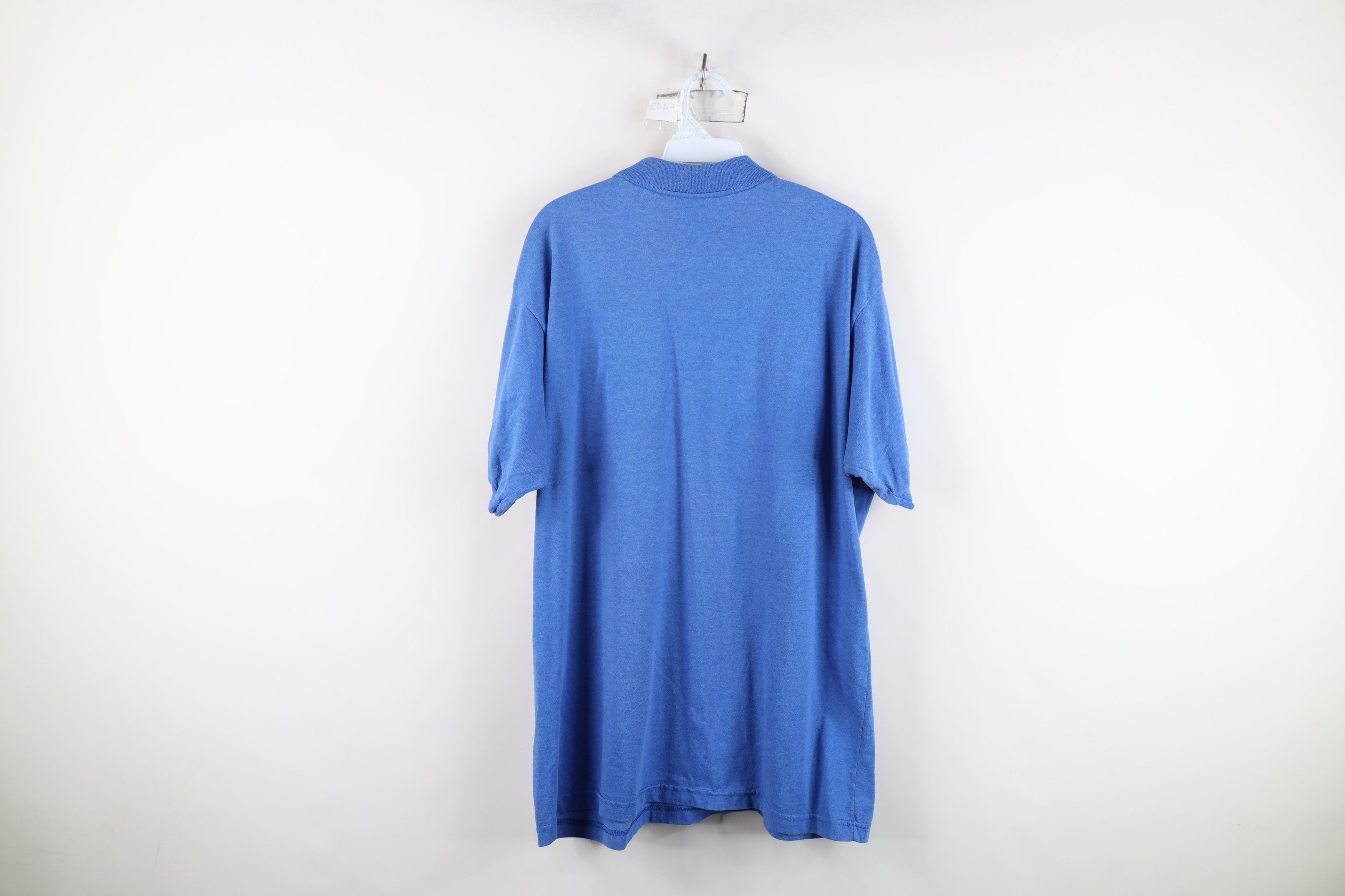 Vintage Vintage 80s 90s Job Intern Collared Polo Shirt Blue USA Size US XL / EU 56 / 4 - 12 Thumbnail
