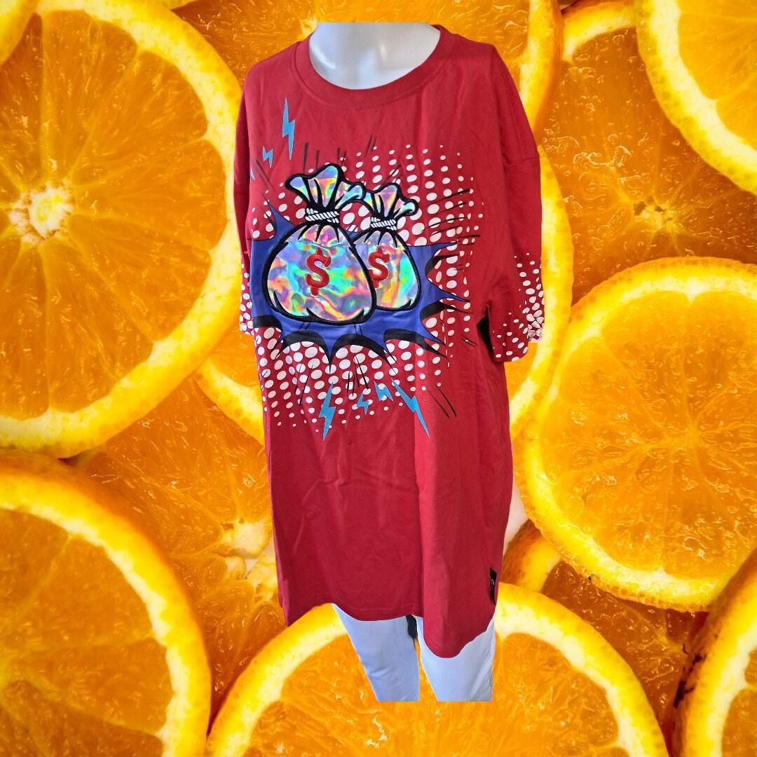 Other Switch Short Sleeve Red Tee with Money Bag Design Size XL Size US XL / EU 56 / 4 - 8 Thumbnail