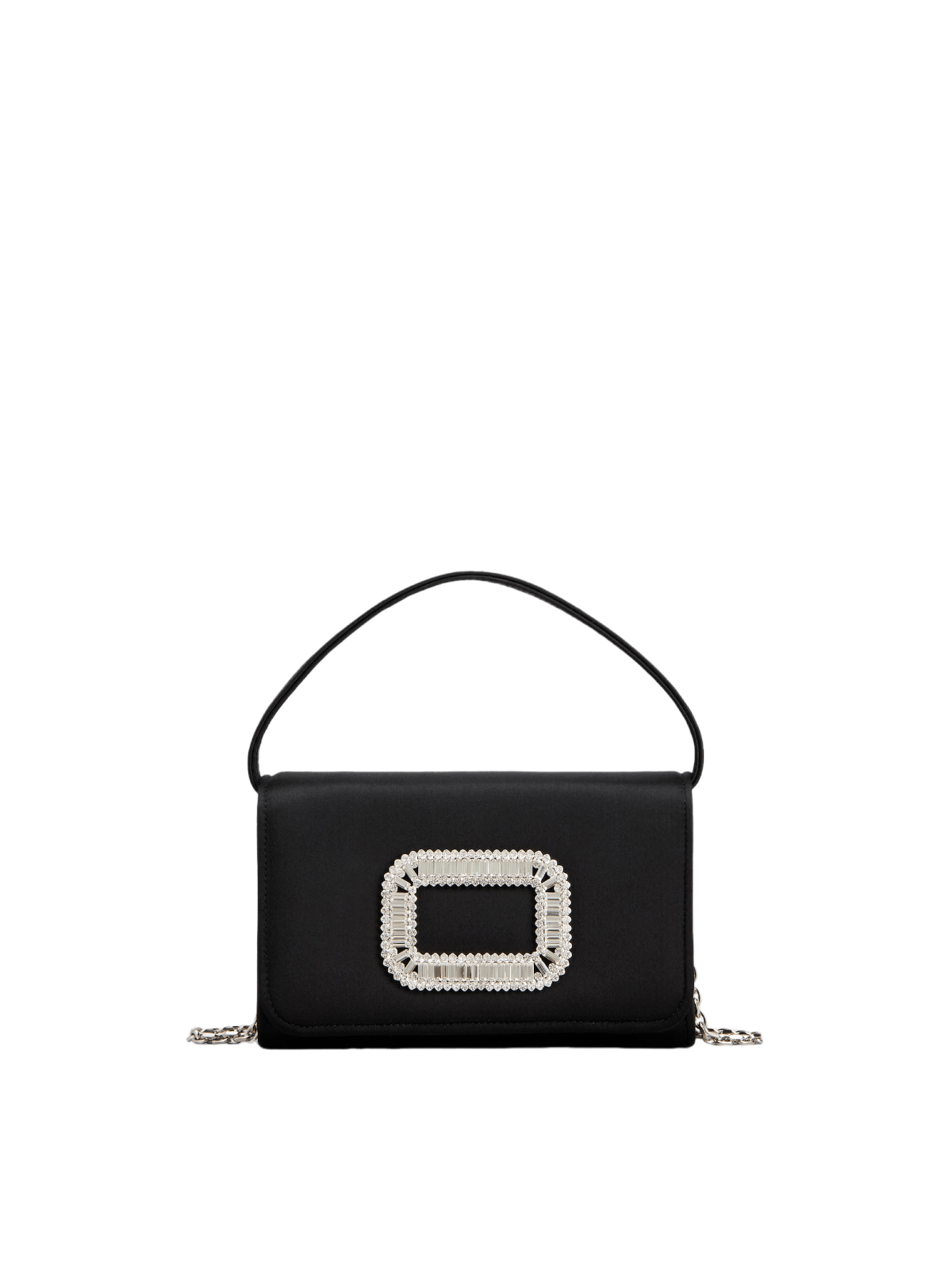 Roger Vivier ROGER VIVIER Pilgrim Micro Black Satin Top Handle Bag Size ONE SIZE - 1 Thumbnail