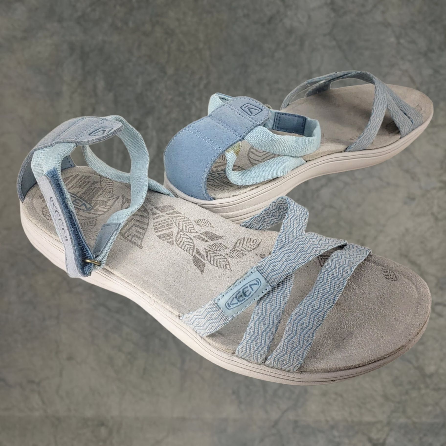 KEEN KEEN Women's Sandals Cute Strappy 9 Blue Gray Summer EUC!! Size US 9 / IT 39 - 1 Thumbnail