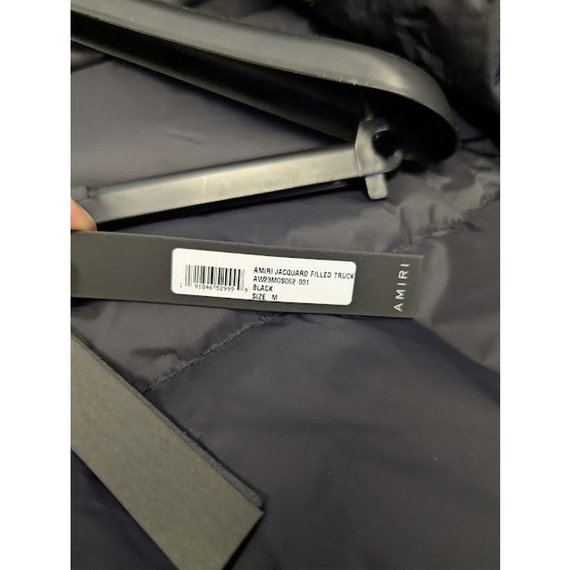 Amiri o1rshd1 Jacquard Filled Trucker Jacket in Black Size US M / EU 48-50 / 2 - 22 Thumbnail