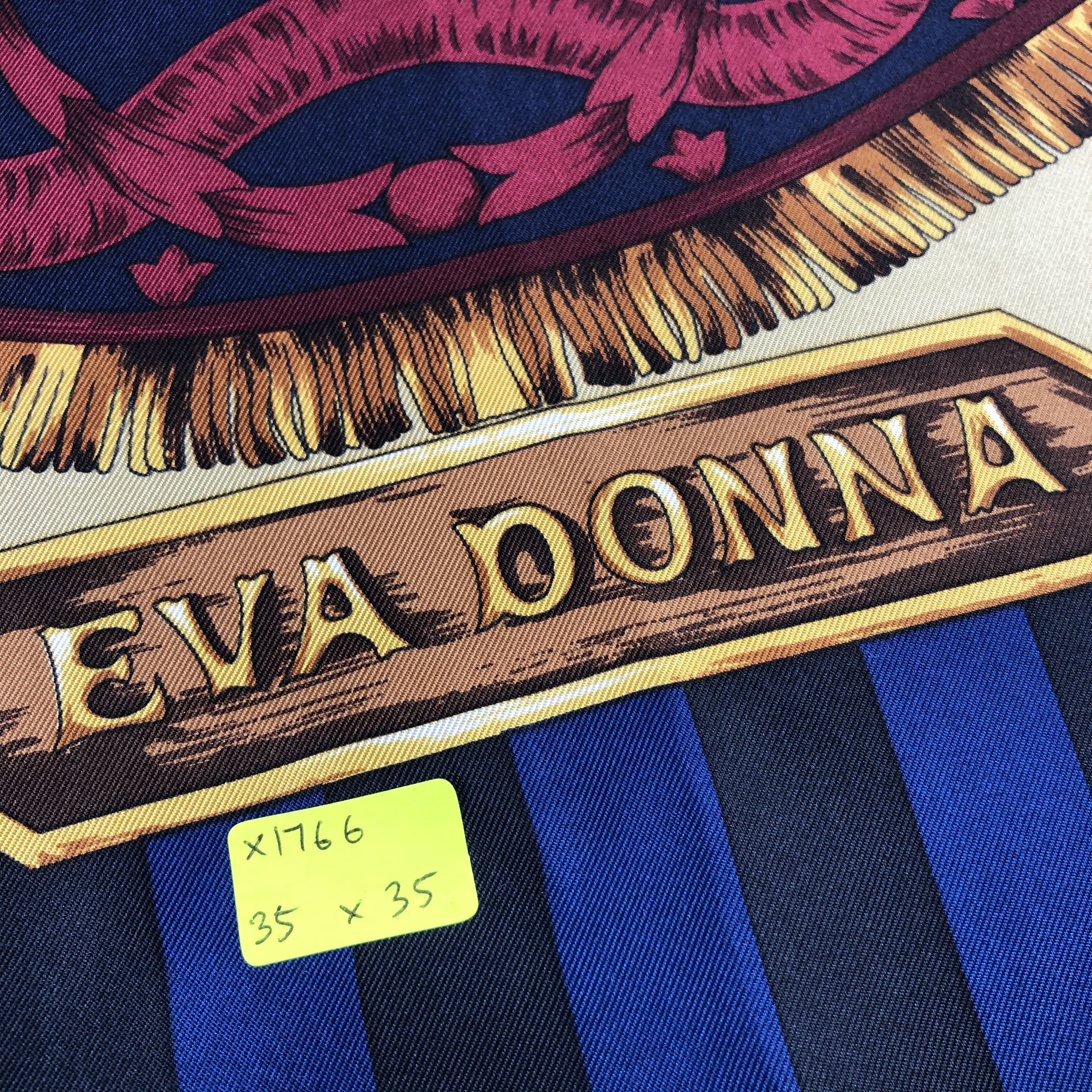 Vintage Vintage Eva Donna Silk Scarf Size ONE SIZE - 5 Thumbnail