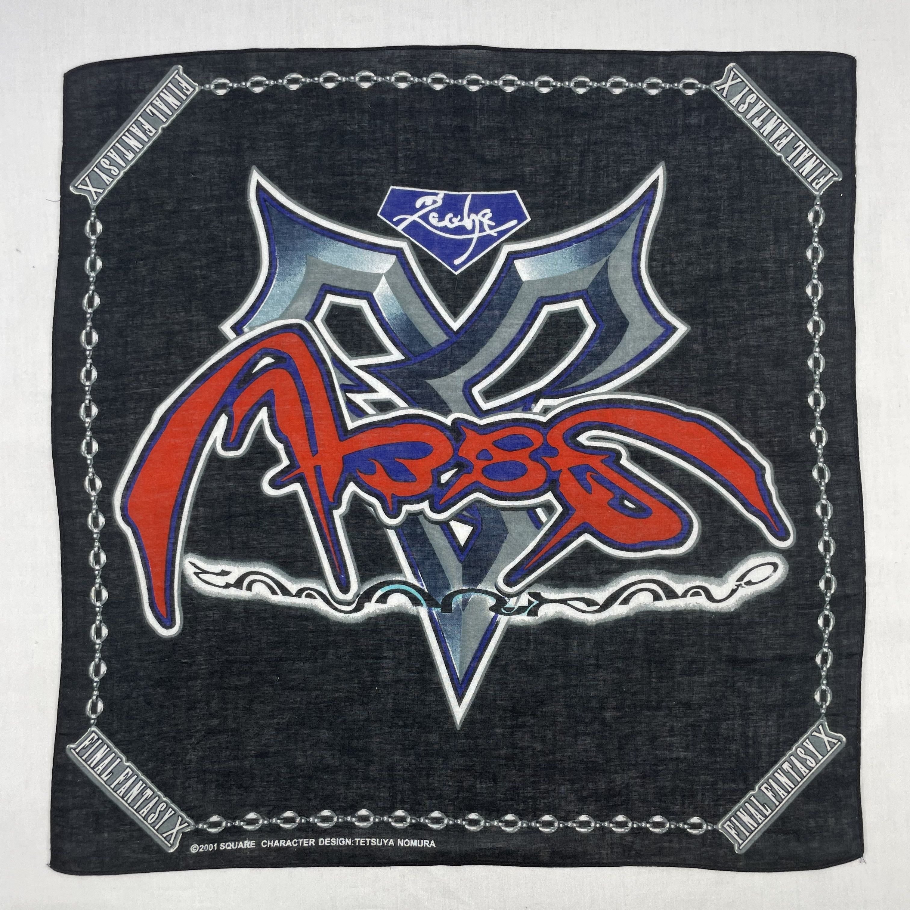 Rare Vintage 2001 Final Fantasy X Handkerchief Bandana