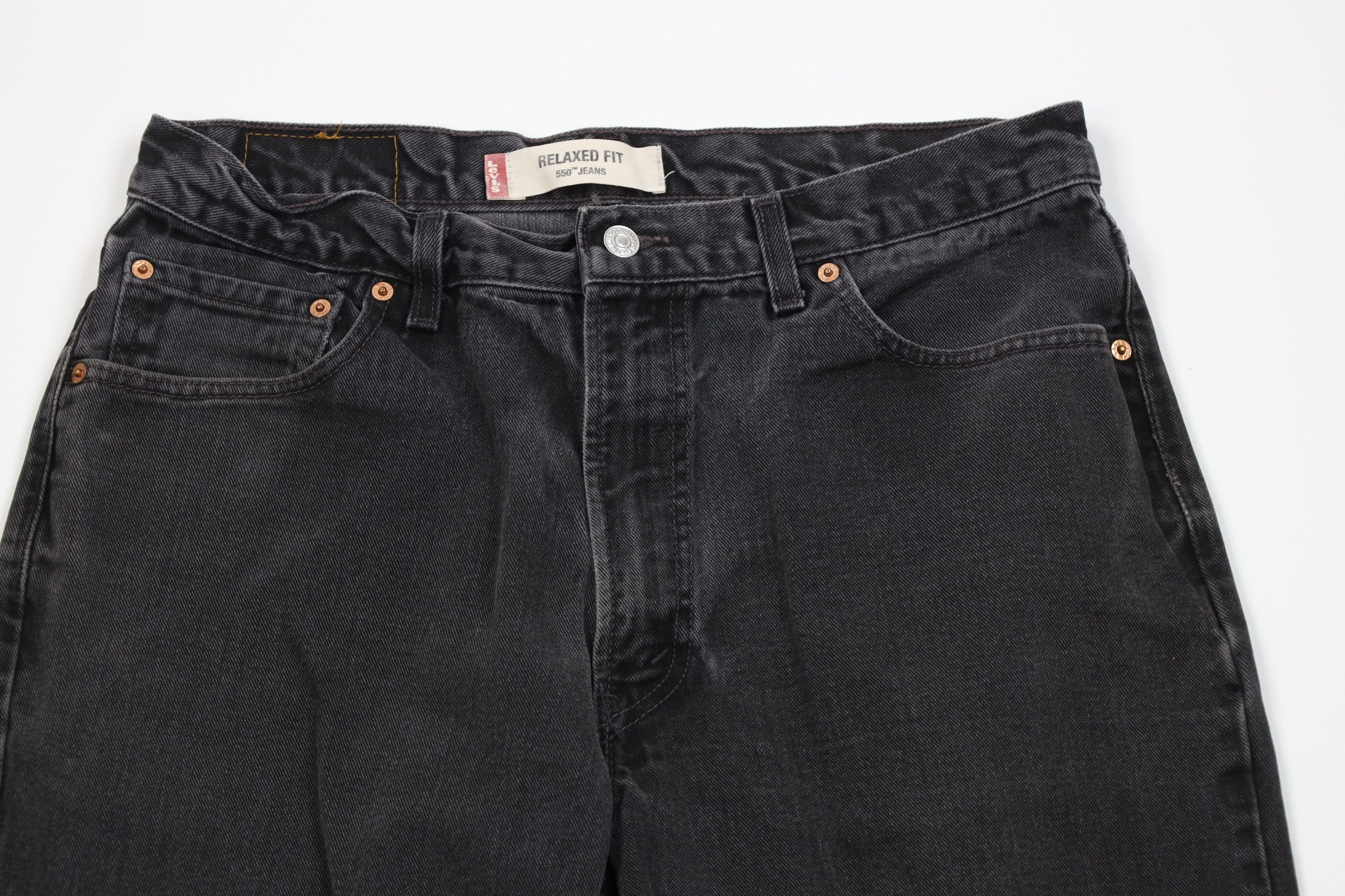 Levi's Vintage Y2K 2003 Levis 550 Relaxed Fit Denim Jeans Black Size US 36 / EU 52 - 2 Thumbnail