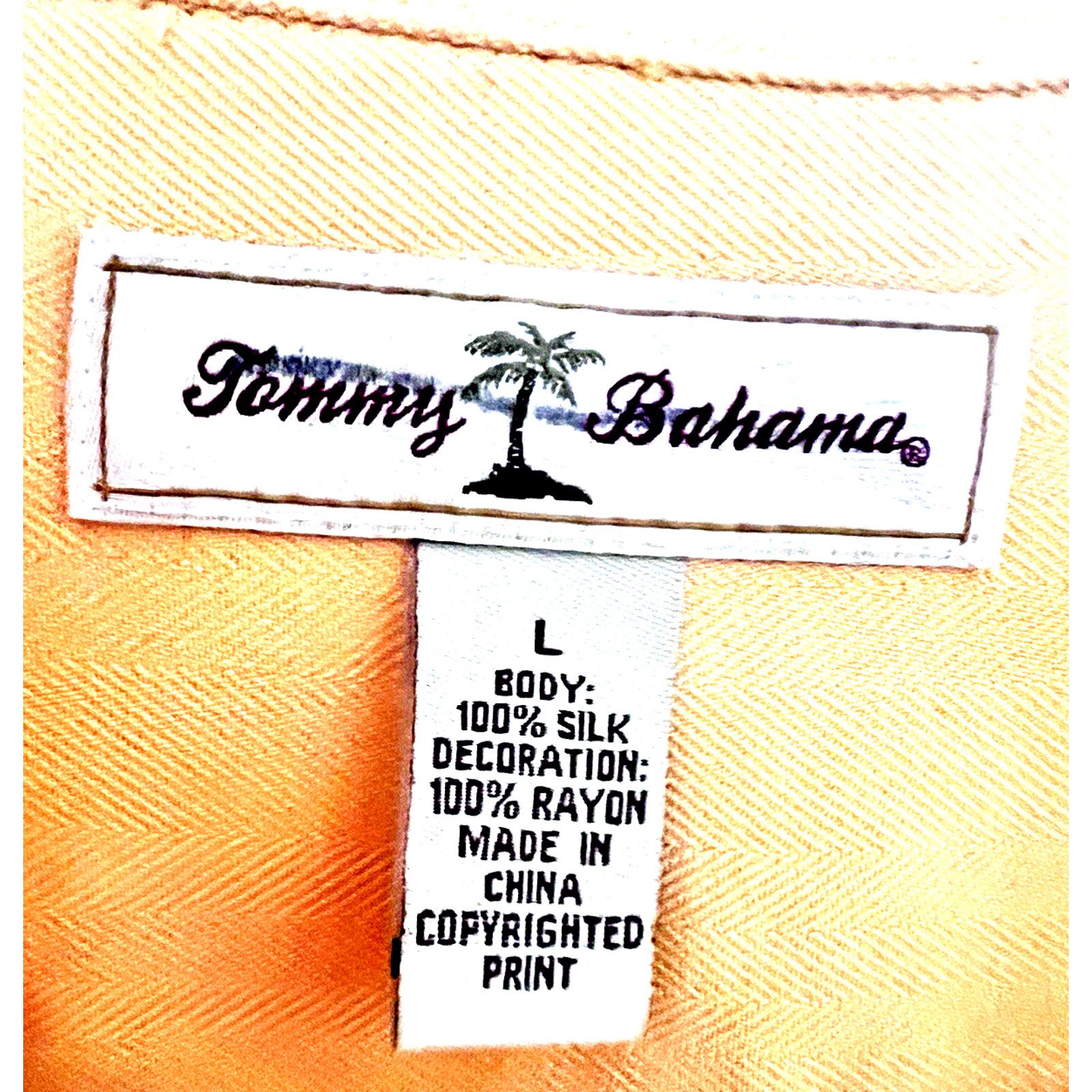 Tommy Bahama Tommy Bahama Yellow Silk Embroidered Button Up Camp Shirt L Size US L / EU 52-54 / 3 - 8 Thumbnail