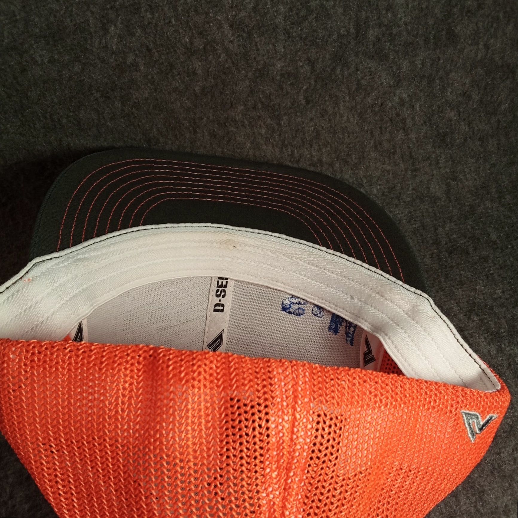 Logo 7 S And M Hat Cap Fitted Men Medium Gray Orange Logo Outdoor Causal D Series 4D5 Size ONE SIZE - 7 Thumbnail