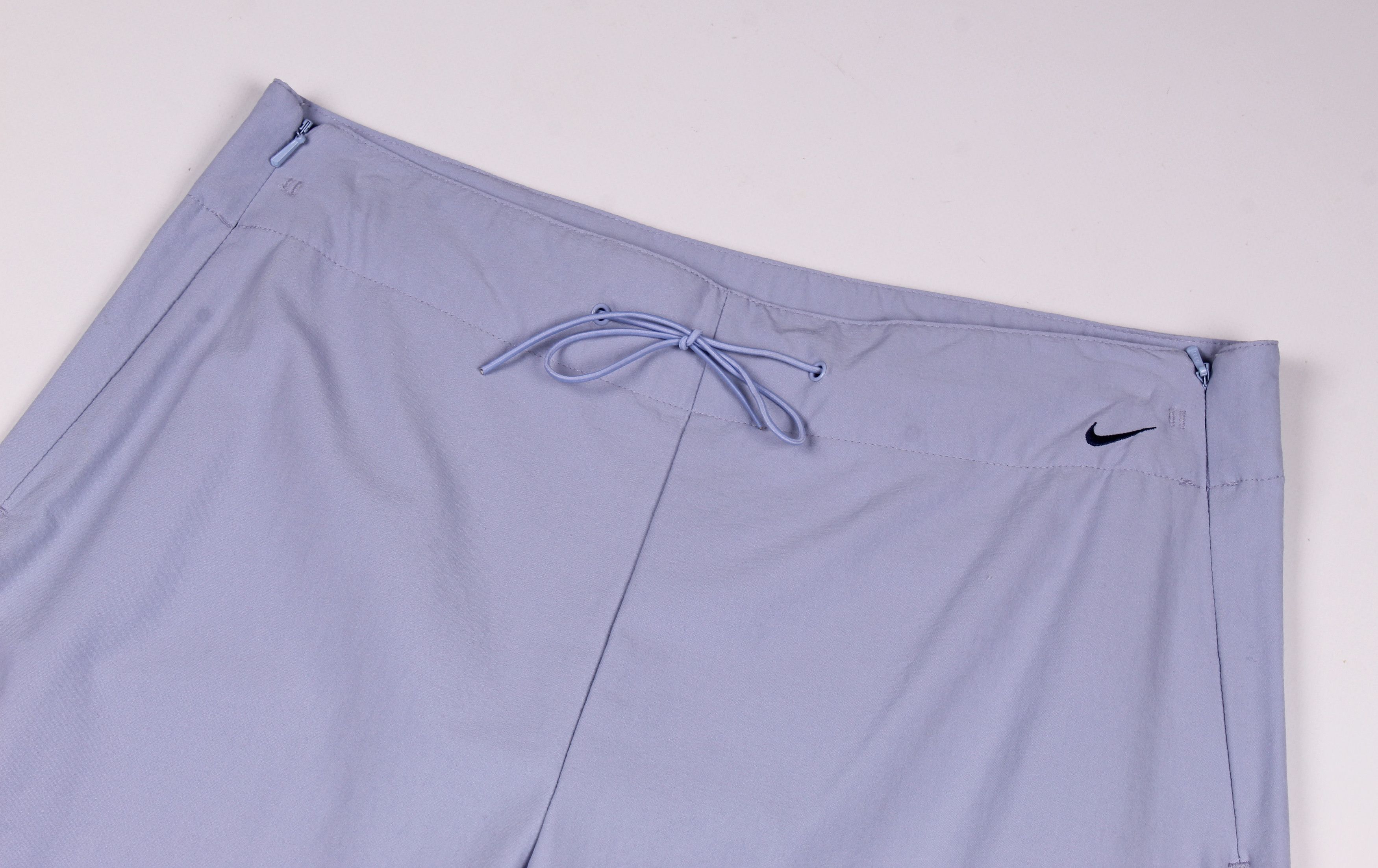 Nike Vintage Nike Y2k Cropped Nylon Blue Pants Trousers Size 28" / US 6 / IT 42 - 2 Thumbnail